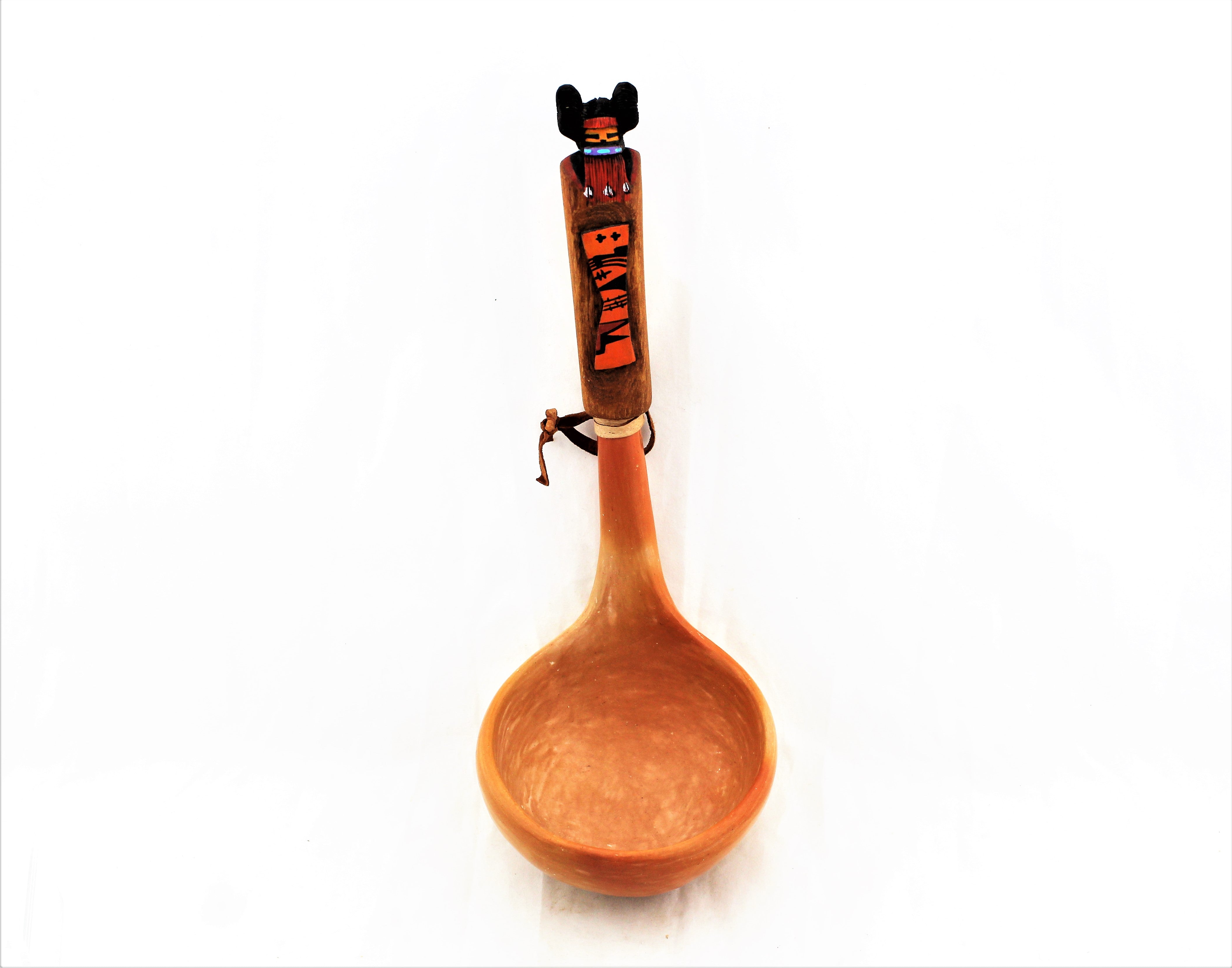 Hopi Pottery Ladle with Kachina Mana Handle
