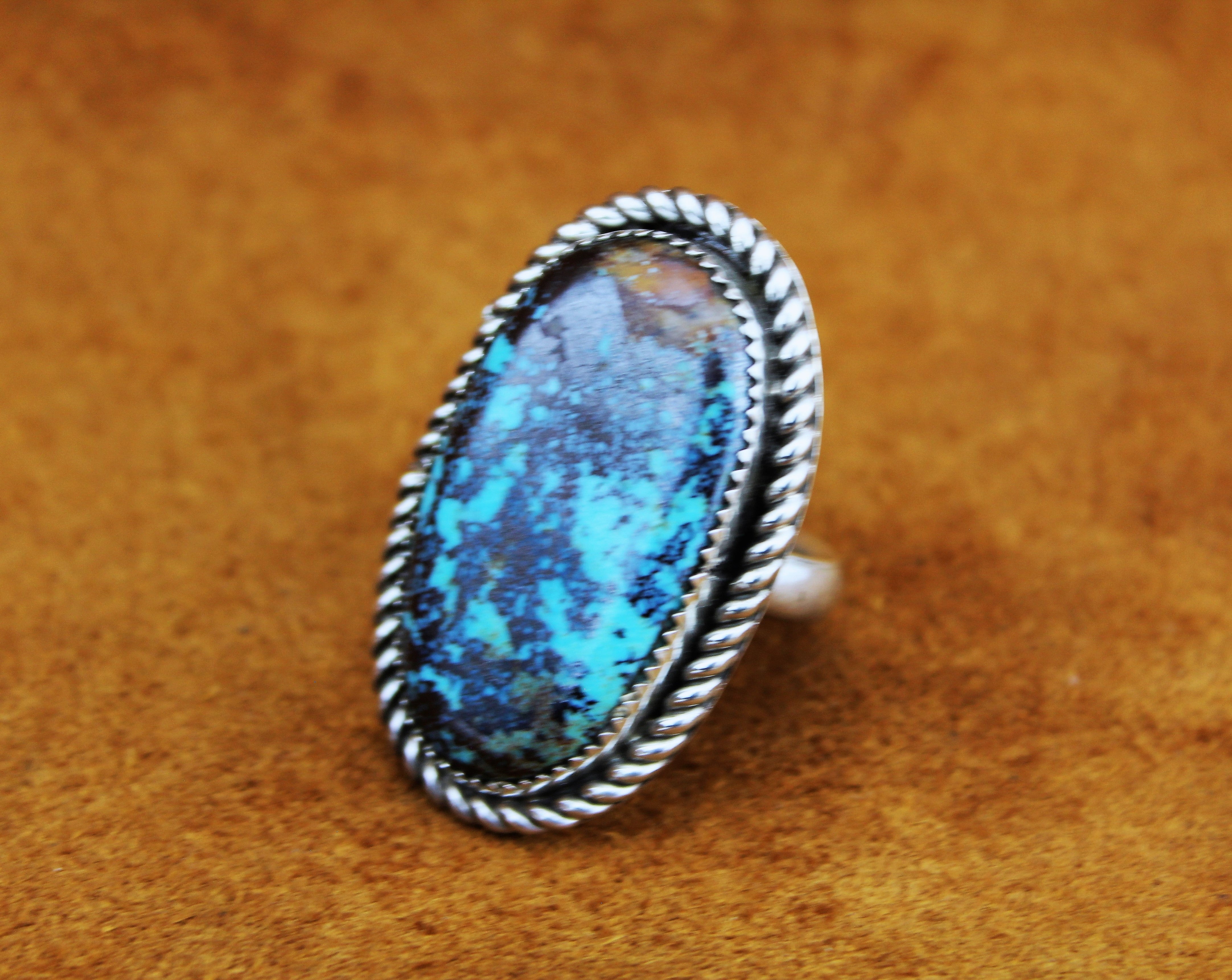 Merlin James Kingman Red Turquoise Ring
