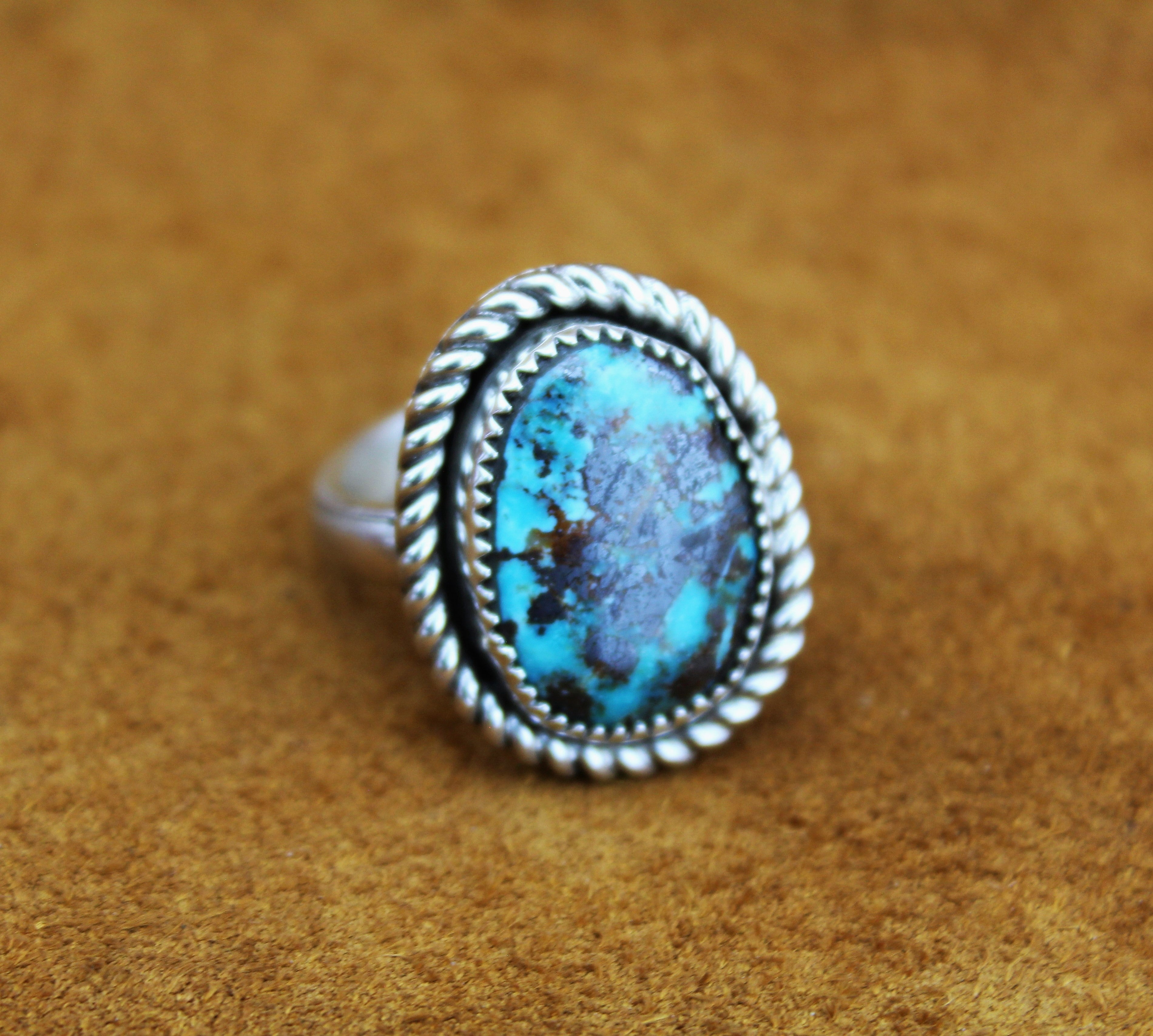 Merlin James Sterling Turquoise Ring