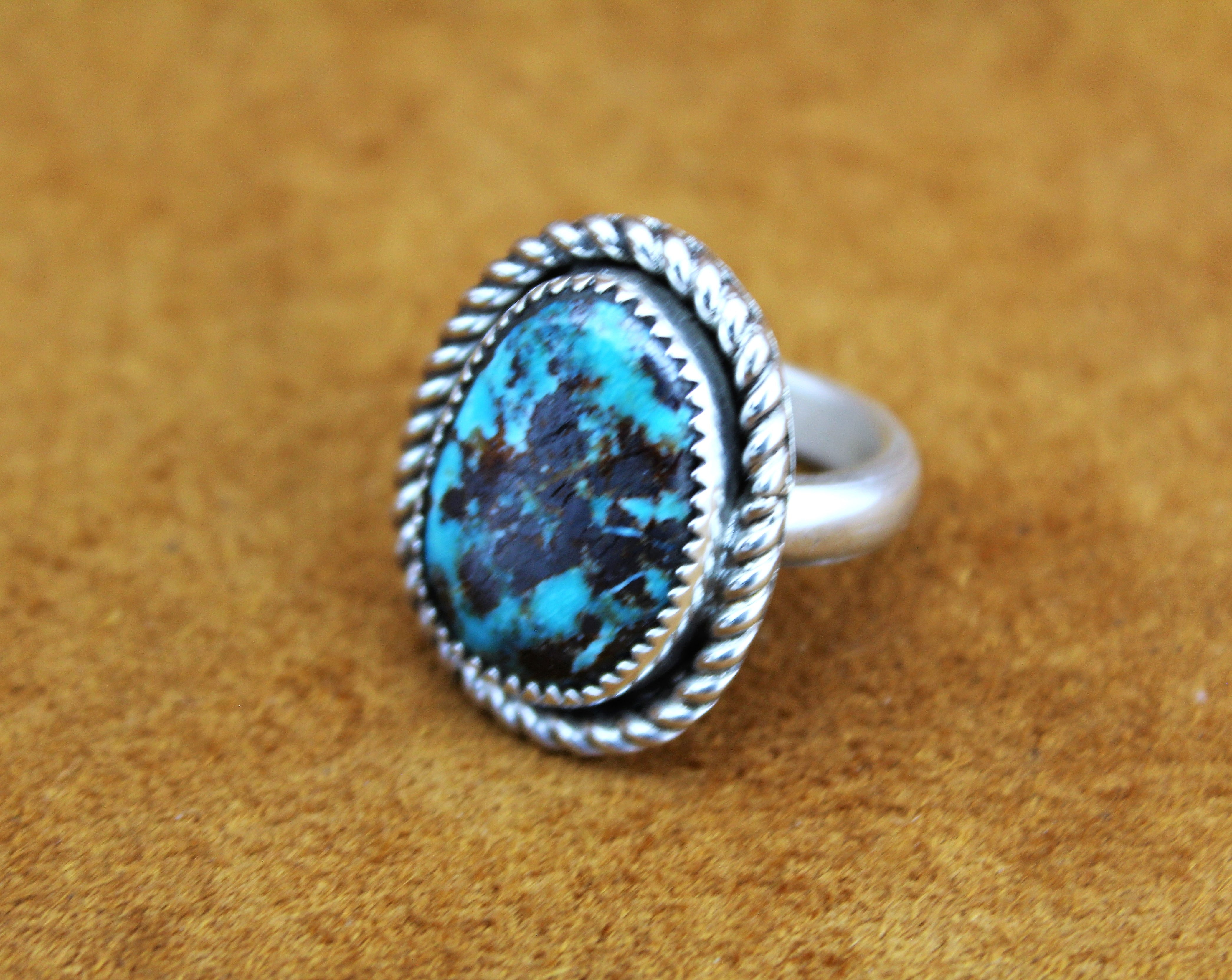 Merlin James Sterling Turquoise Ring