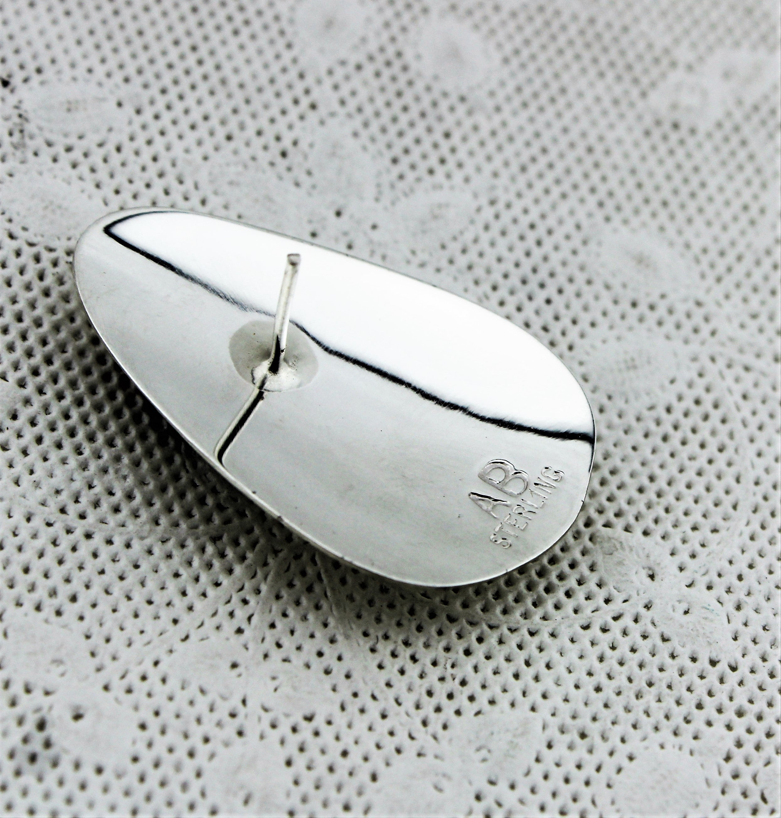 Abraham Begay Sterling Silver Micro-Inlay Earrings