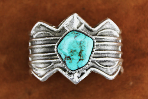 Merlin James Sterling Turquoise Bracelet