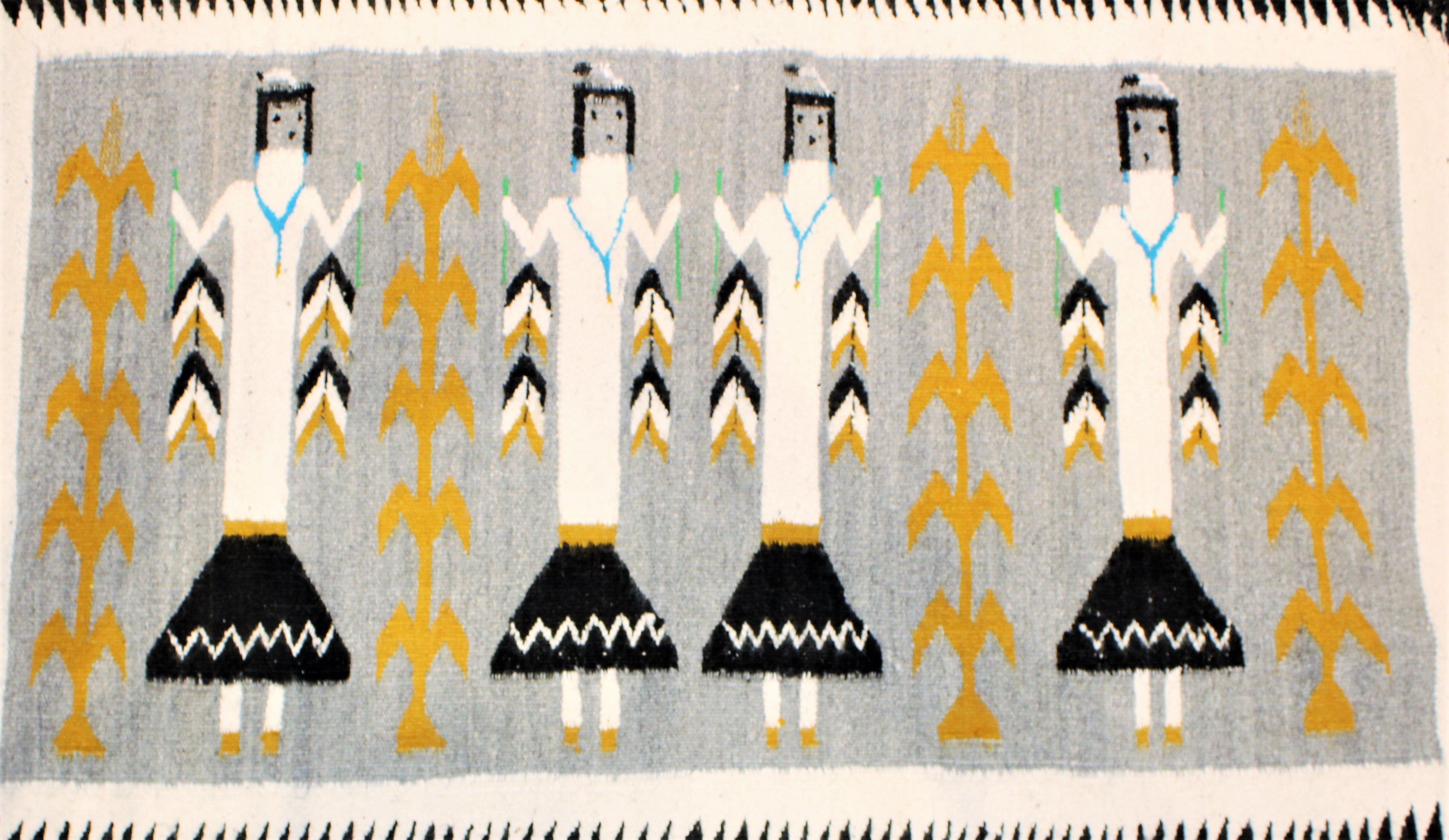 1960s Navajo Yei Pattern Rug