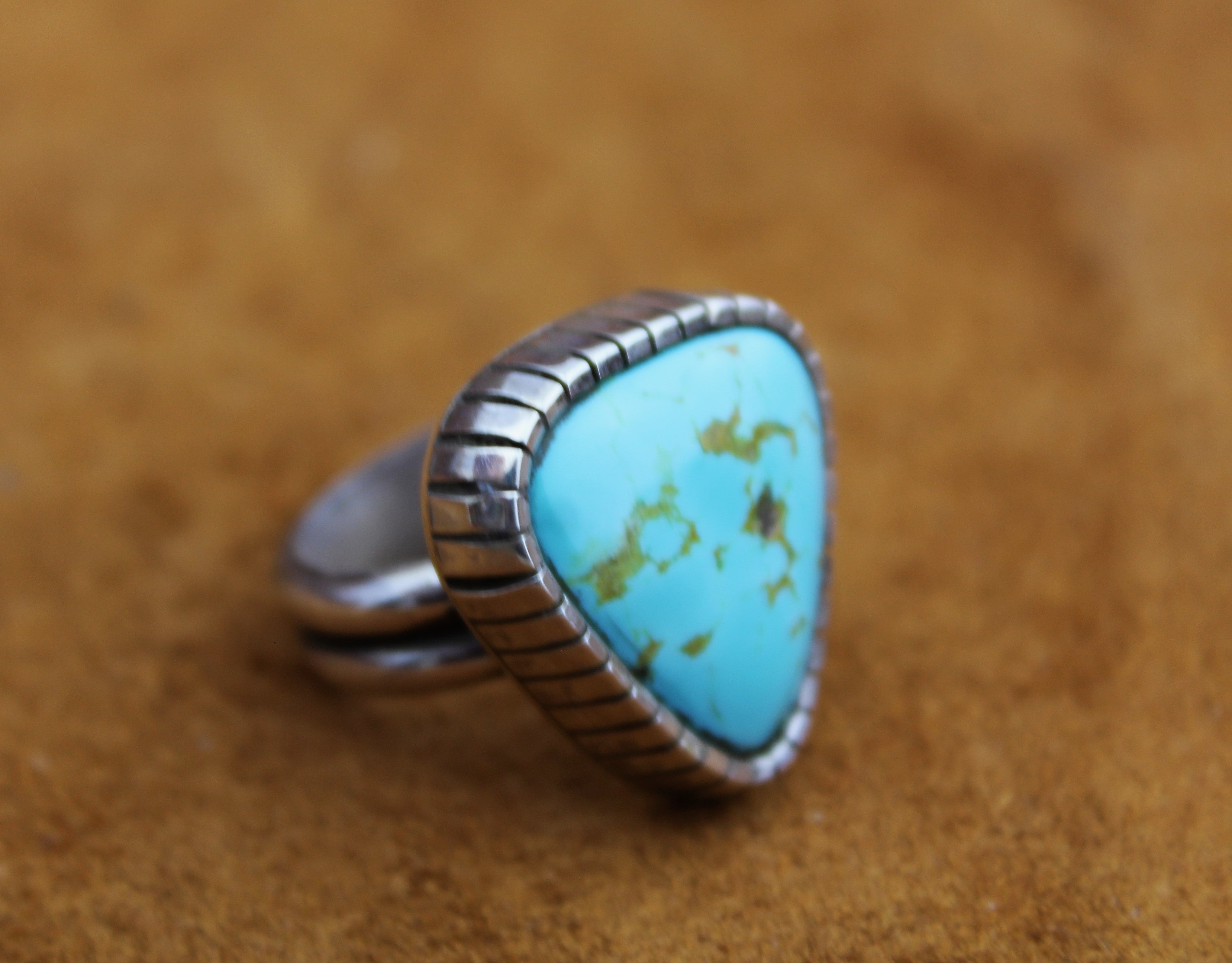 Merlin James Sterling Turquoise Ring