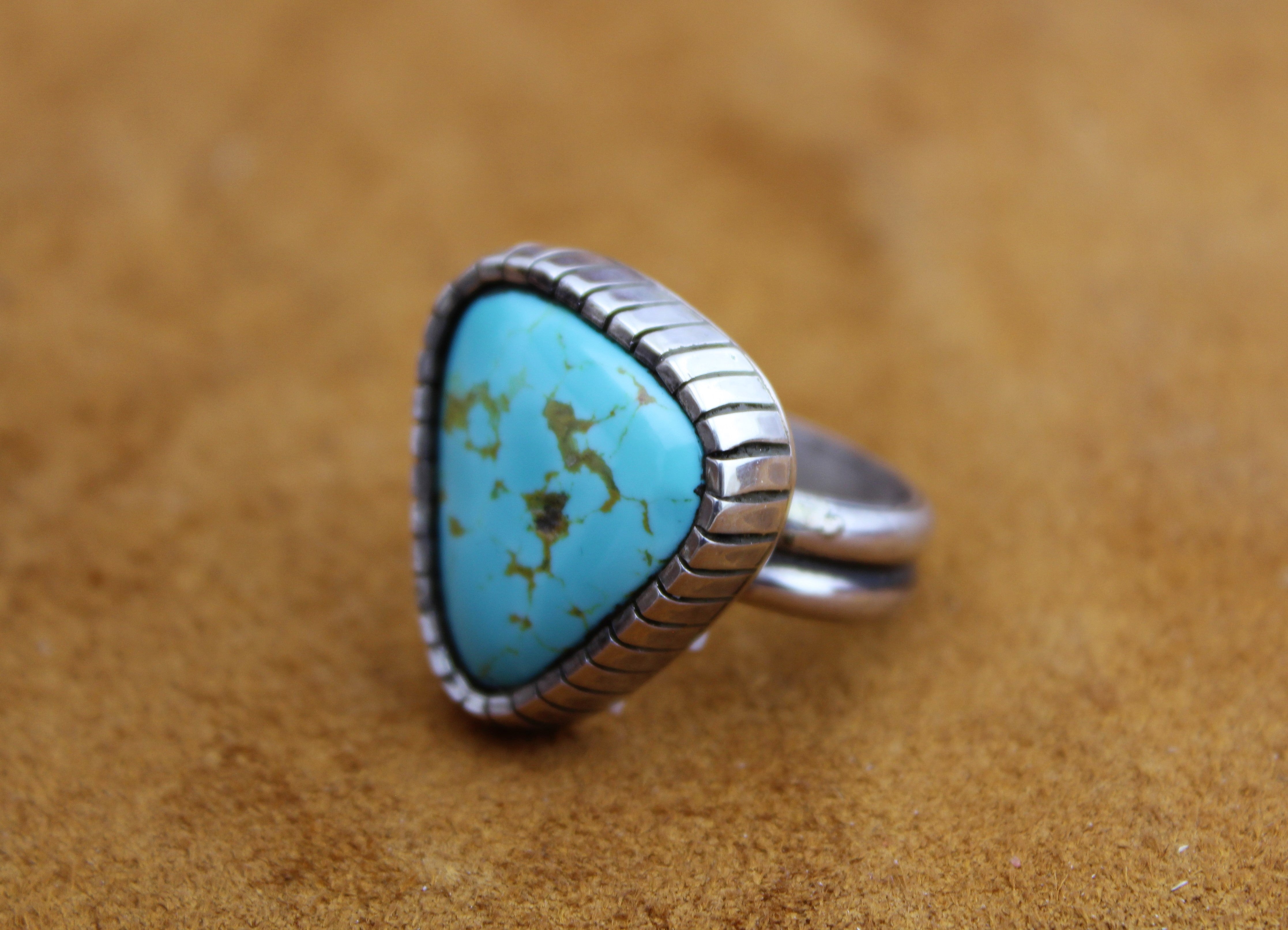 Merlin James Sterling Turquoise Ring
