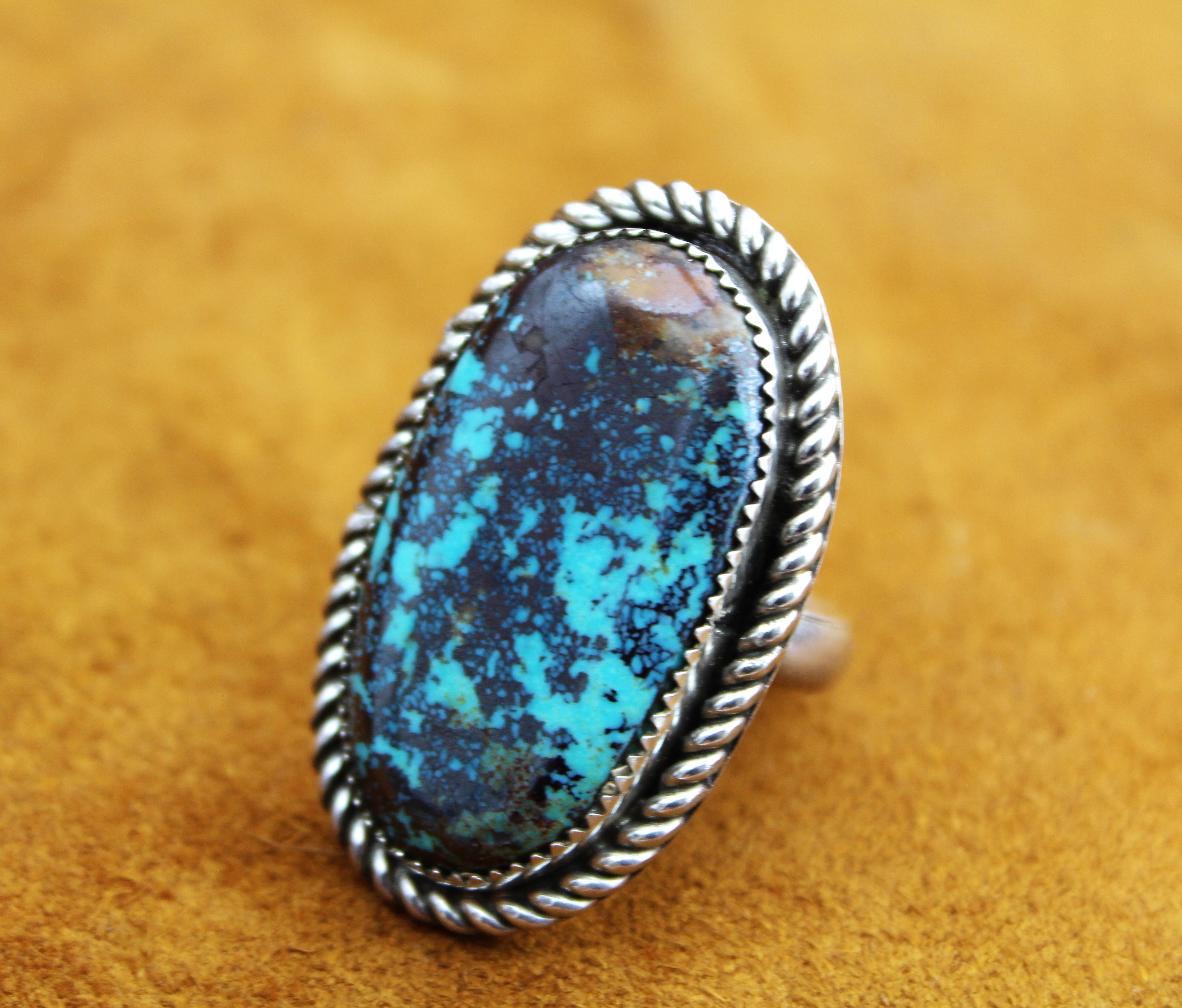 Merlin James Kingman Red Turquoise Ring