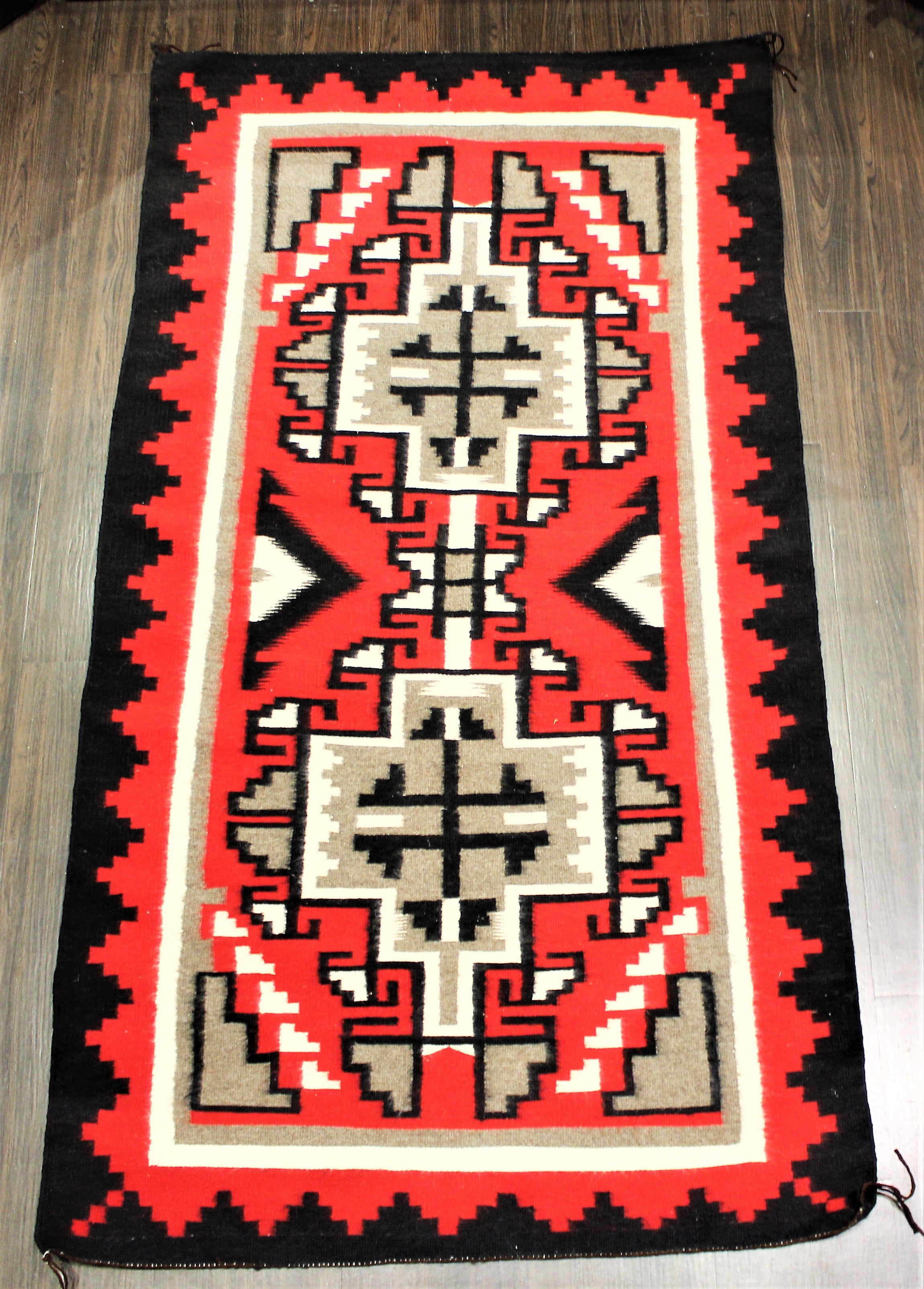 Double Ganado Pattern Navajo Rug