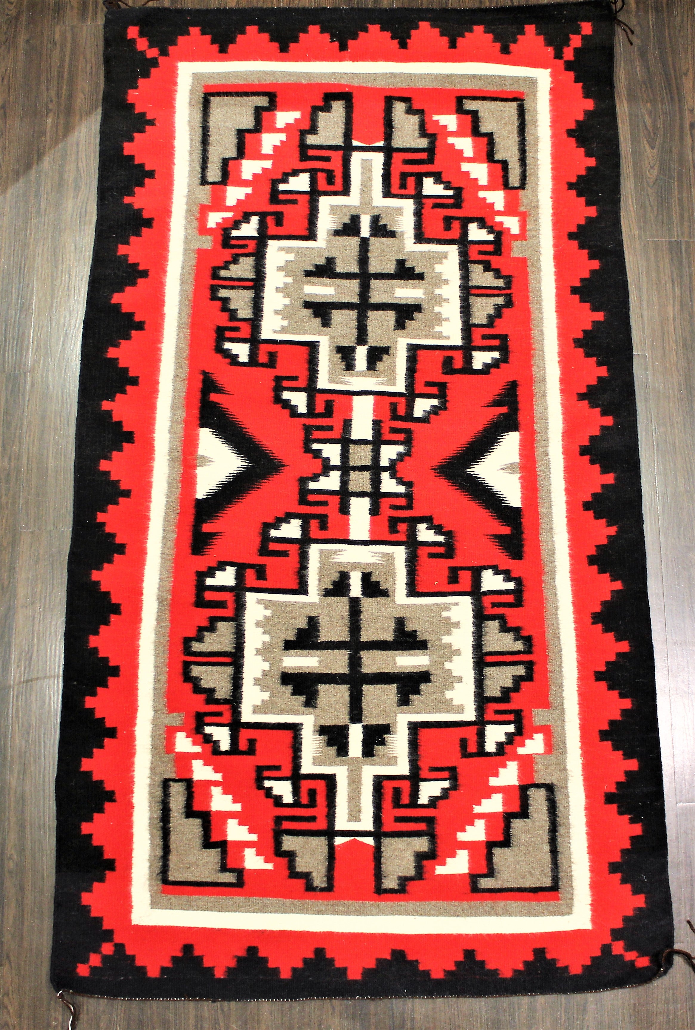 Double Ganado Pattern Navajo Rug