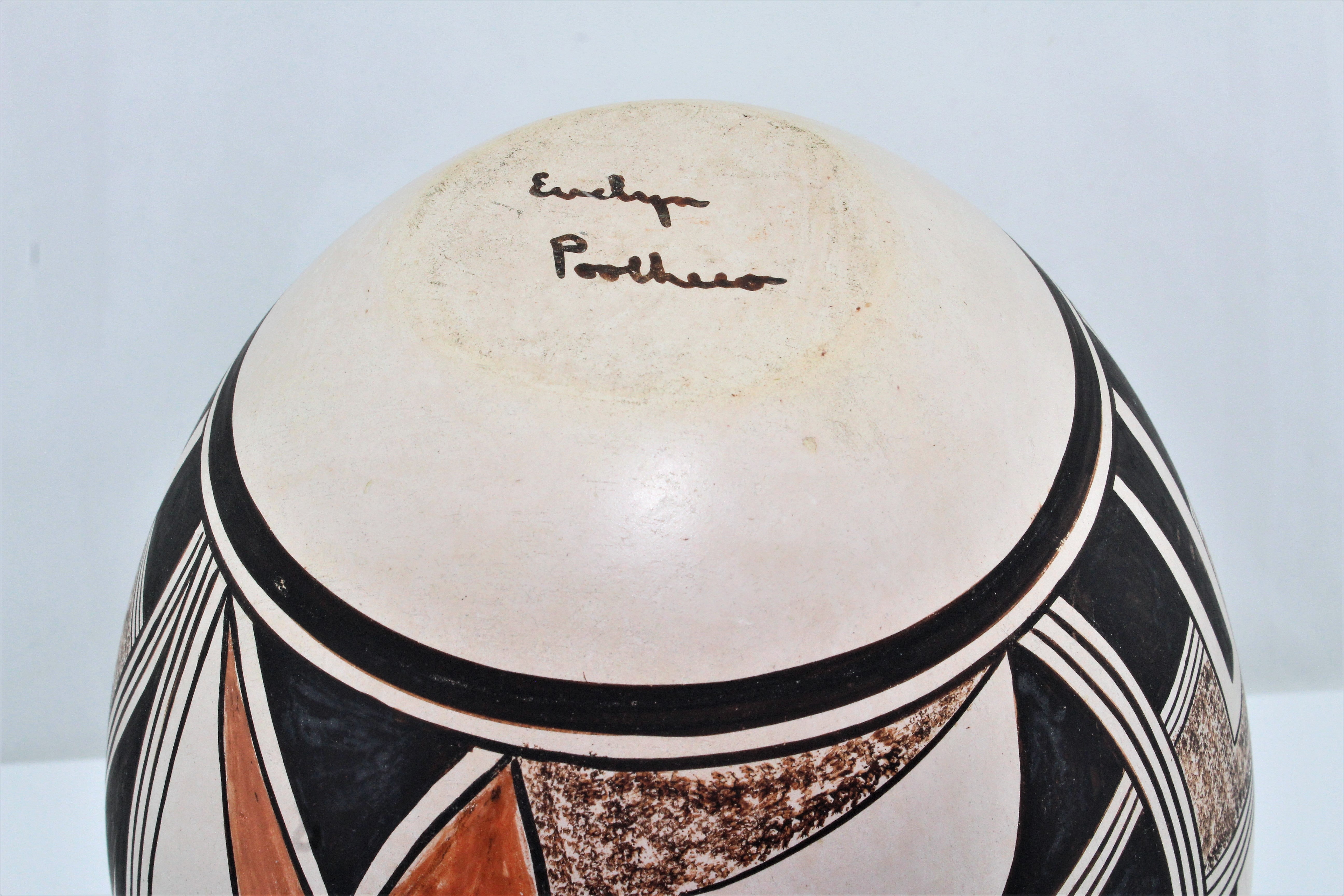 Evelyn Poolheco Hopi Tewa Pottery Bowl