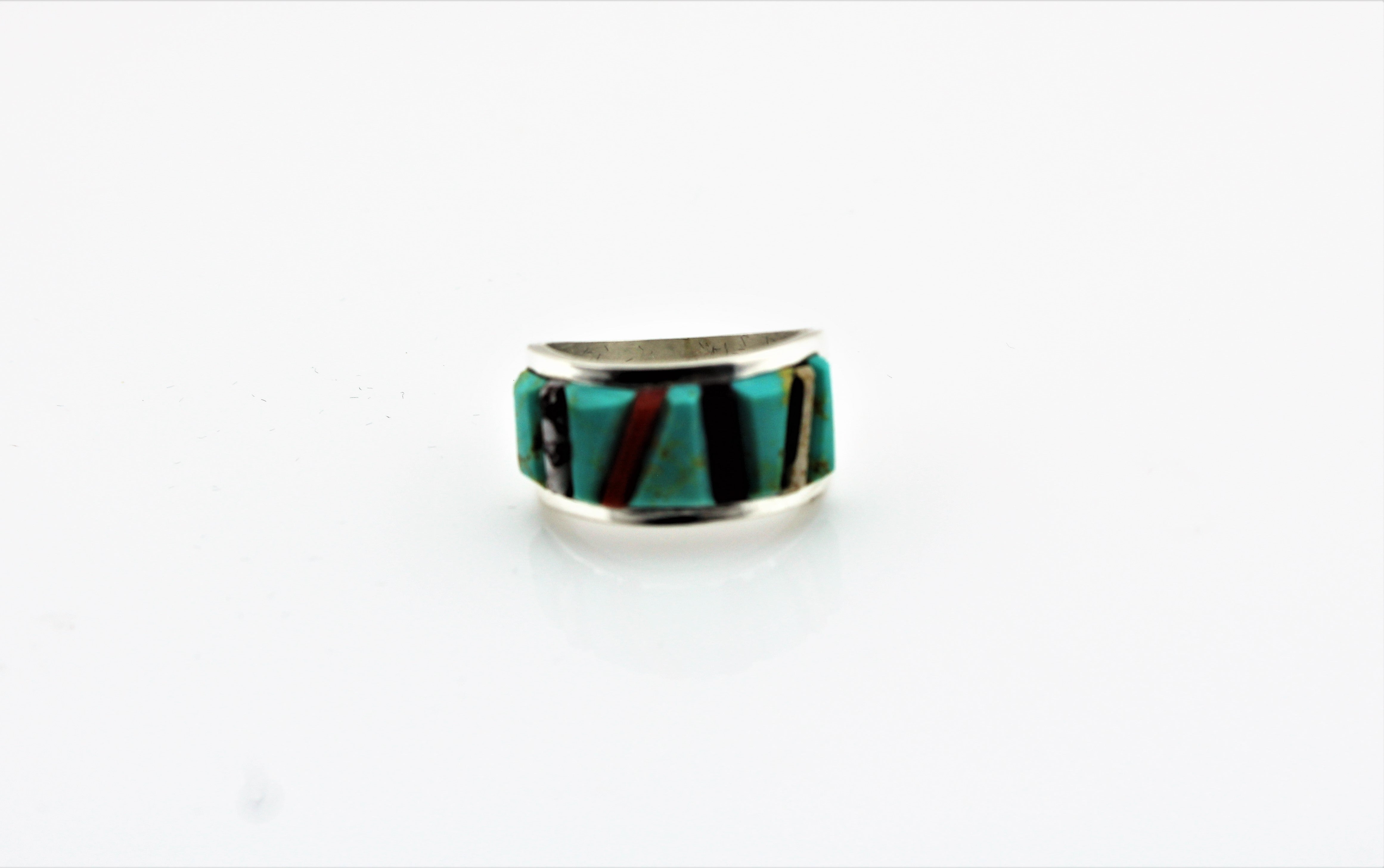 Abraham Begay Sterling Micro-Inlay Ring