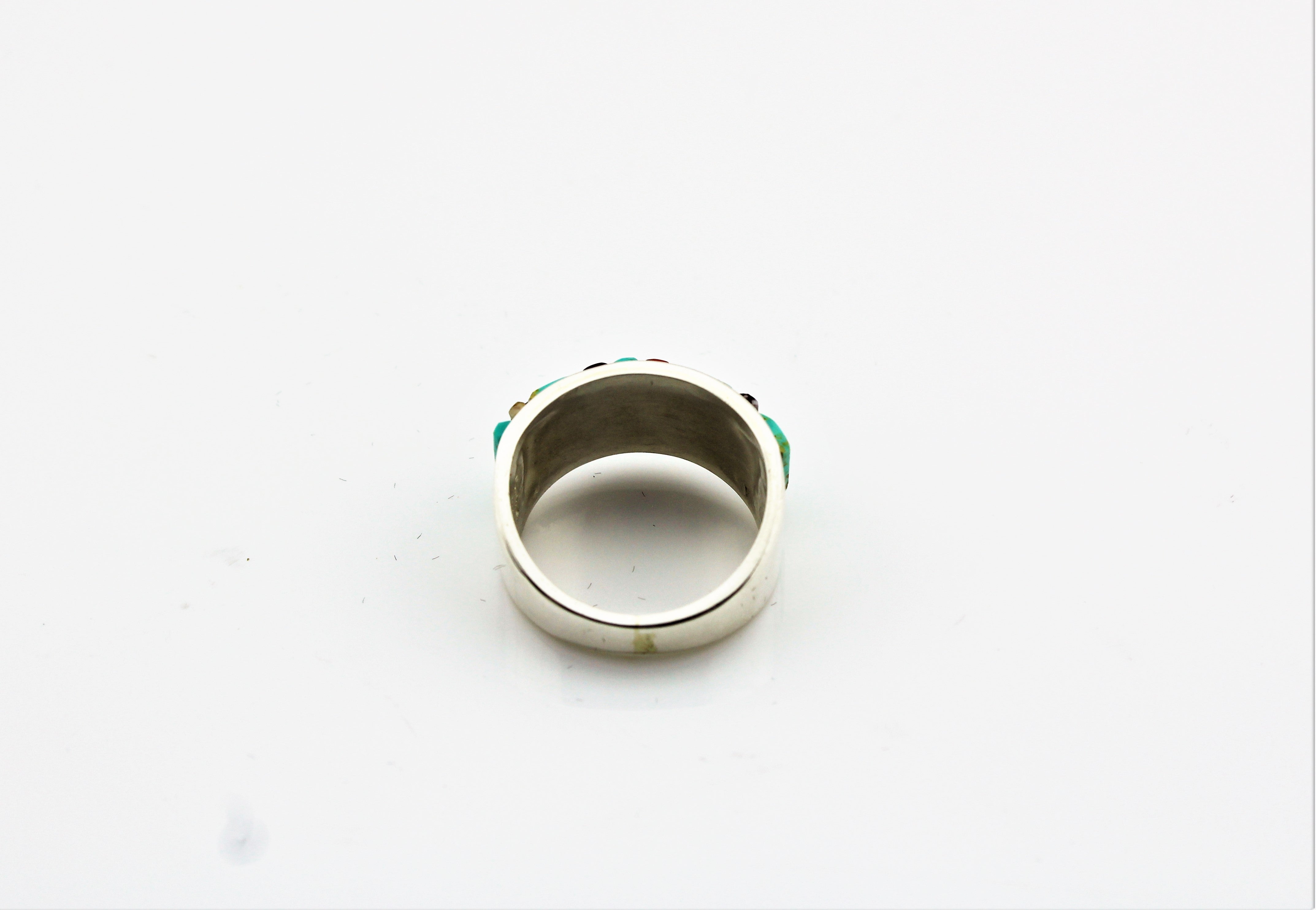 Abraham Begay Sterling Micro-Inlay Ring