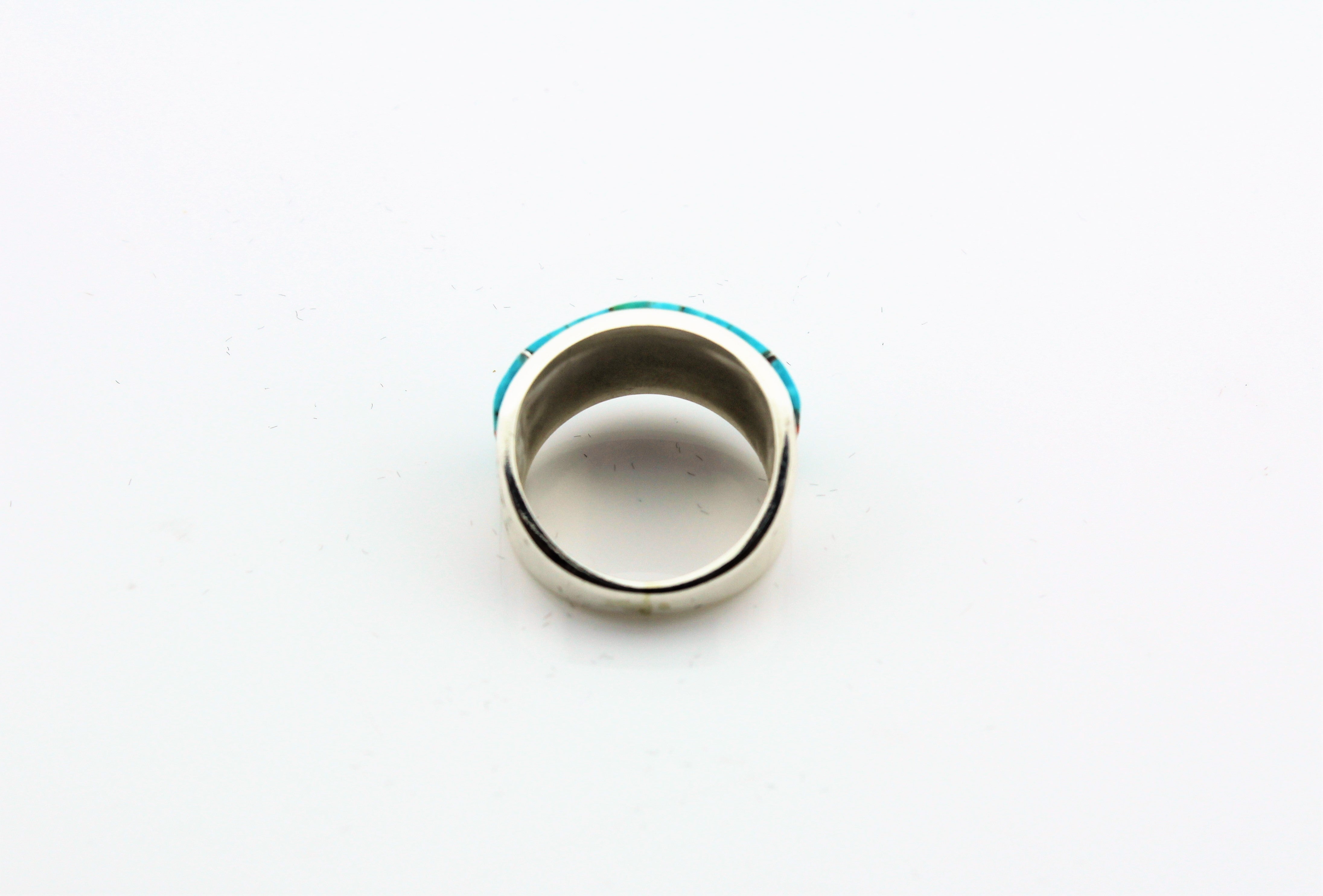 Abraham Begay Sterling Micro-Inlay Ring