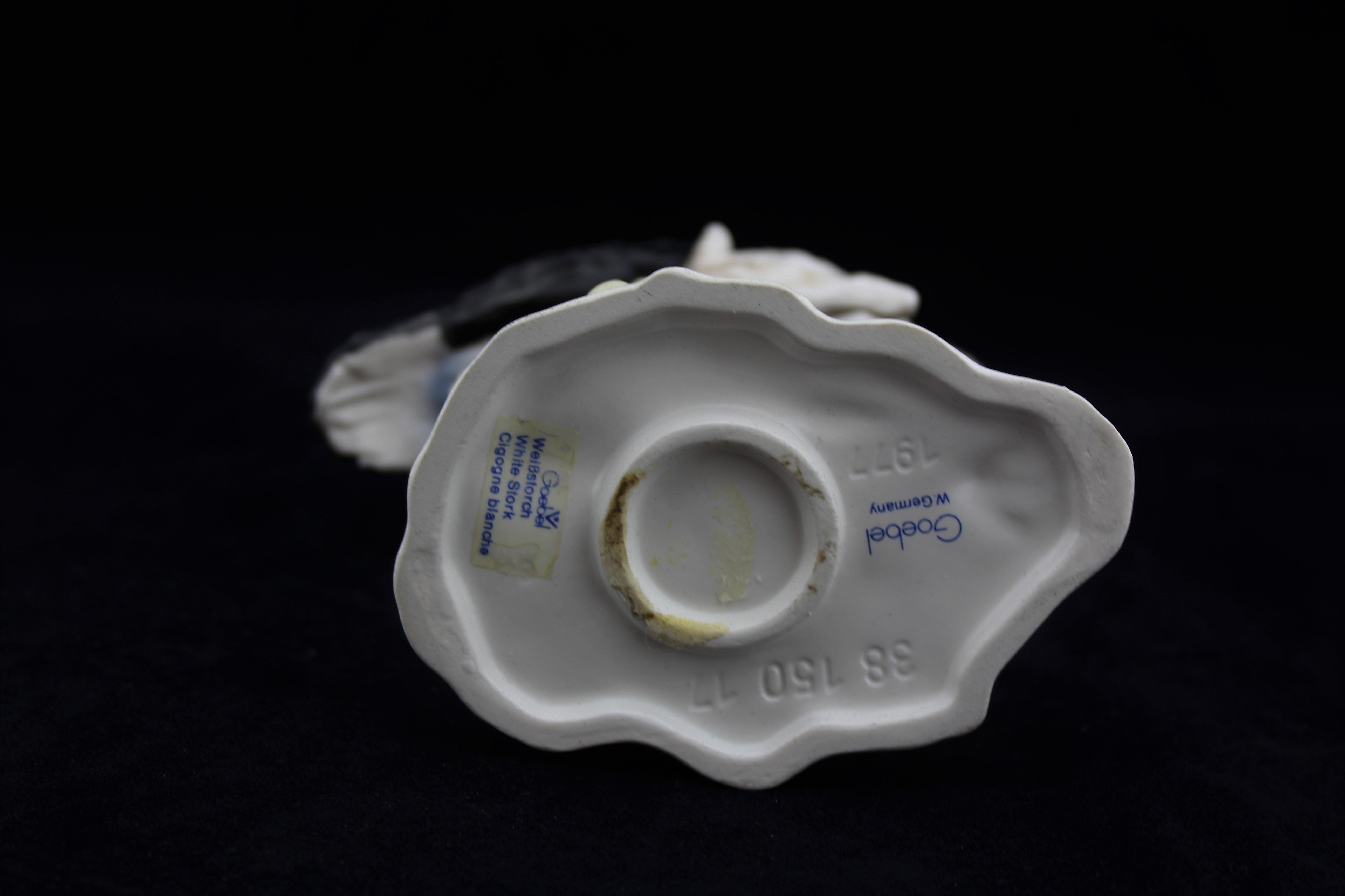 Goebel Bisque Porcelain White Stork