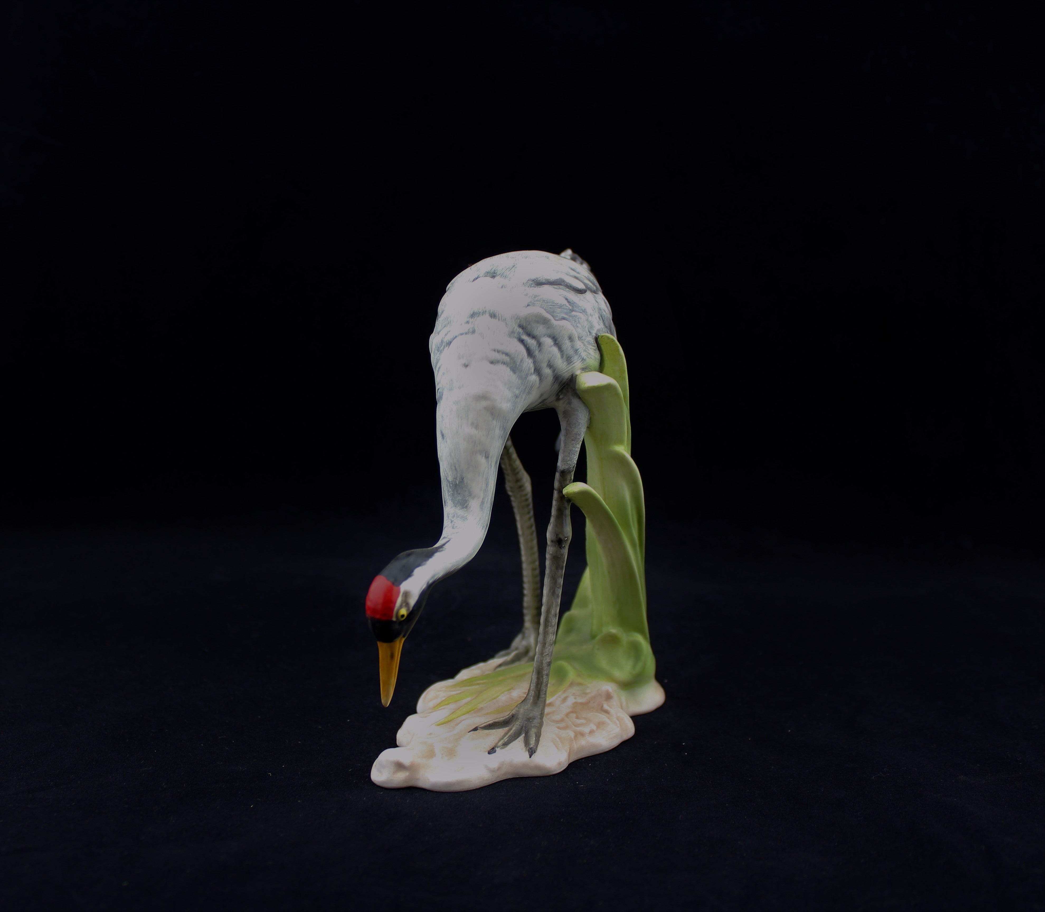 Goebel Bisque Porcelain Crane Figurine