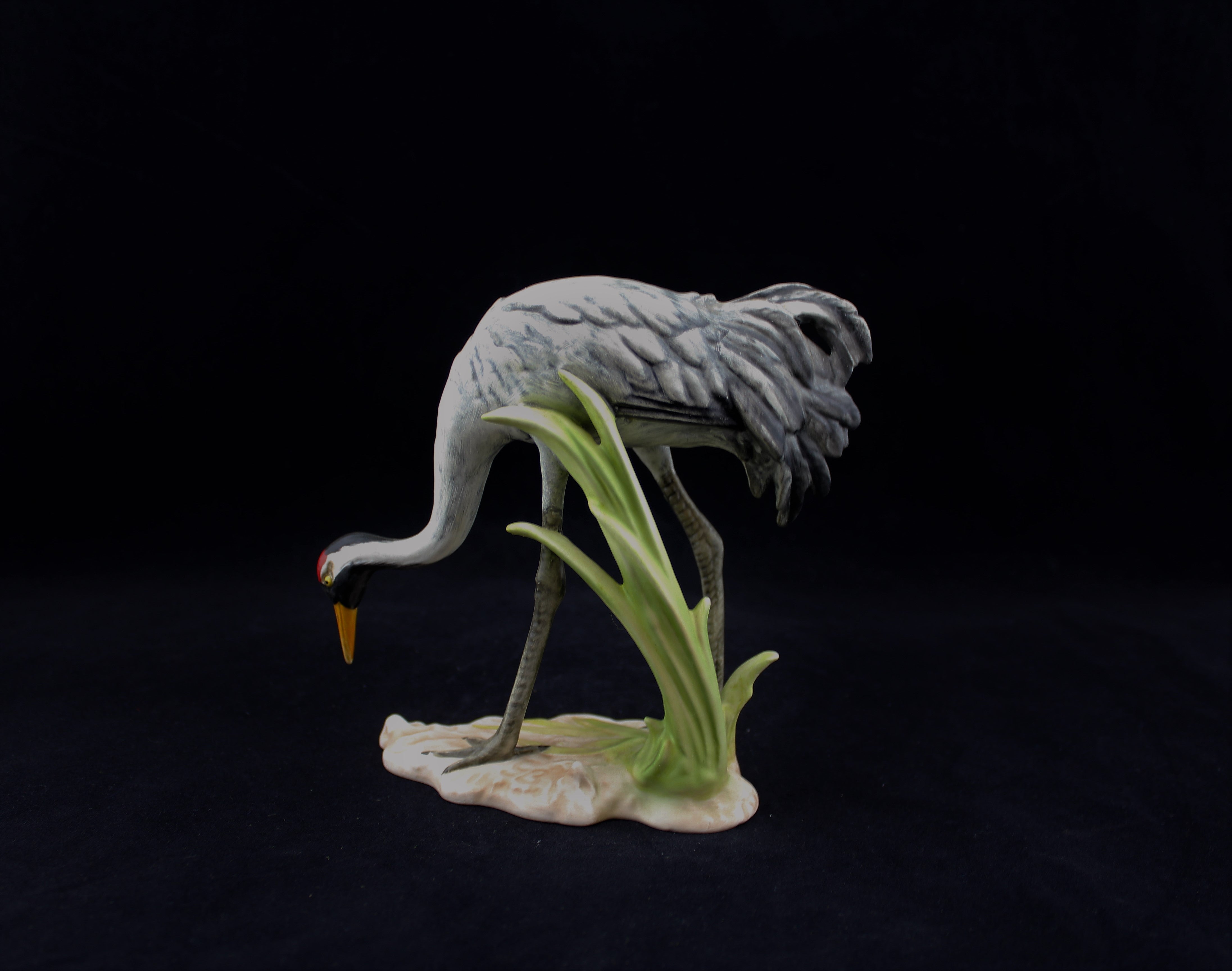 Goebel Bisque Porcelain Crane Figurine