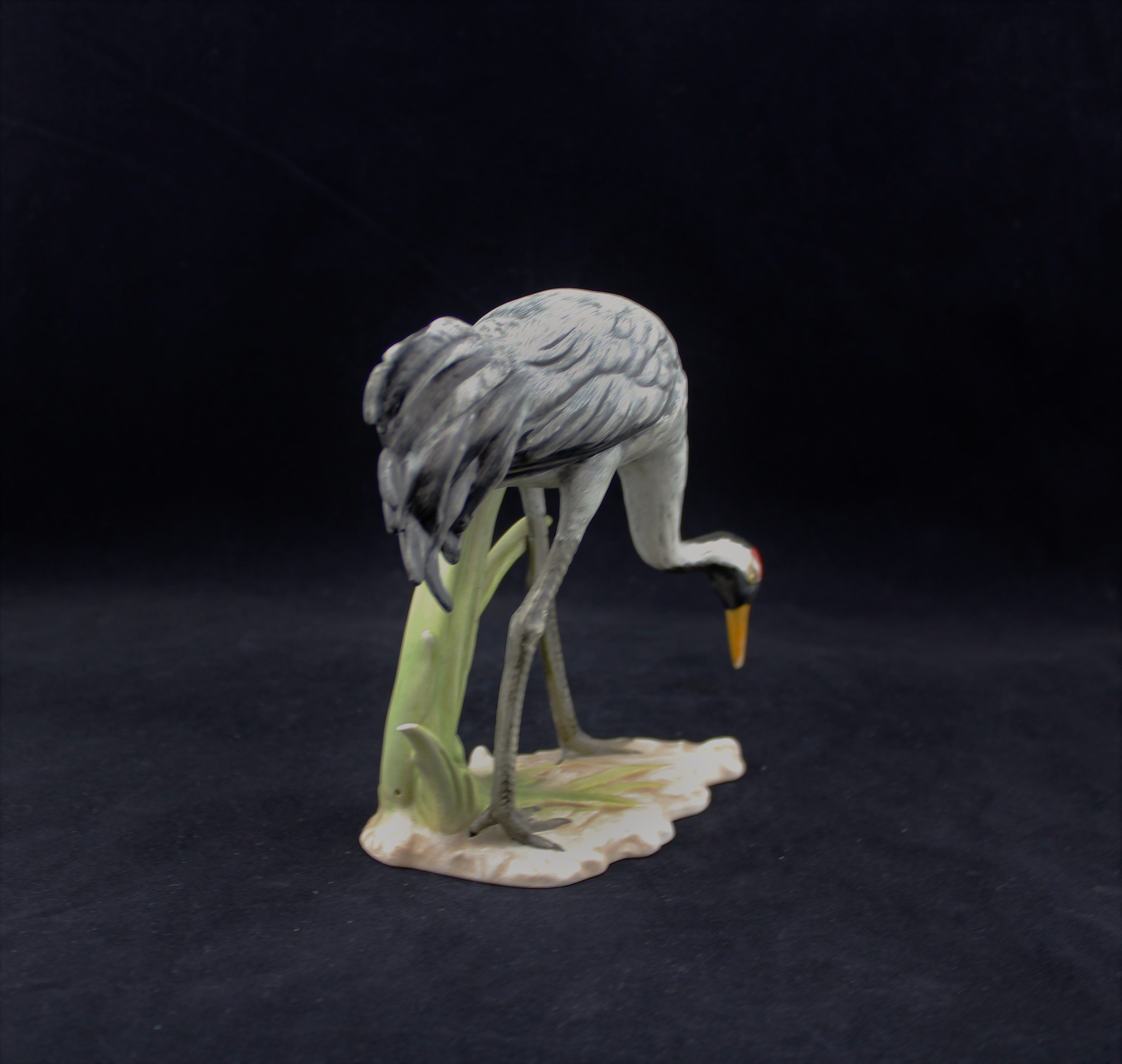 Goebel Bisque Porcelain Crane Figurine