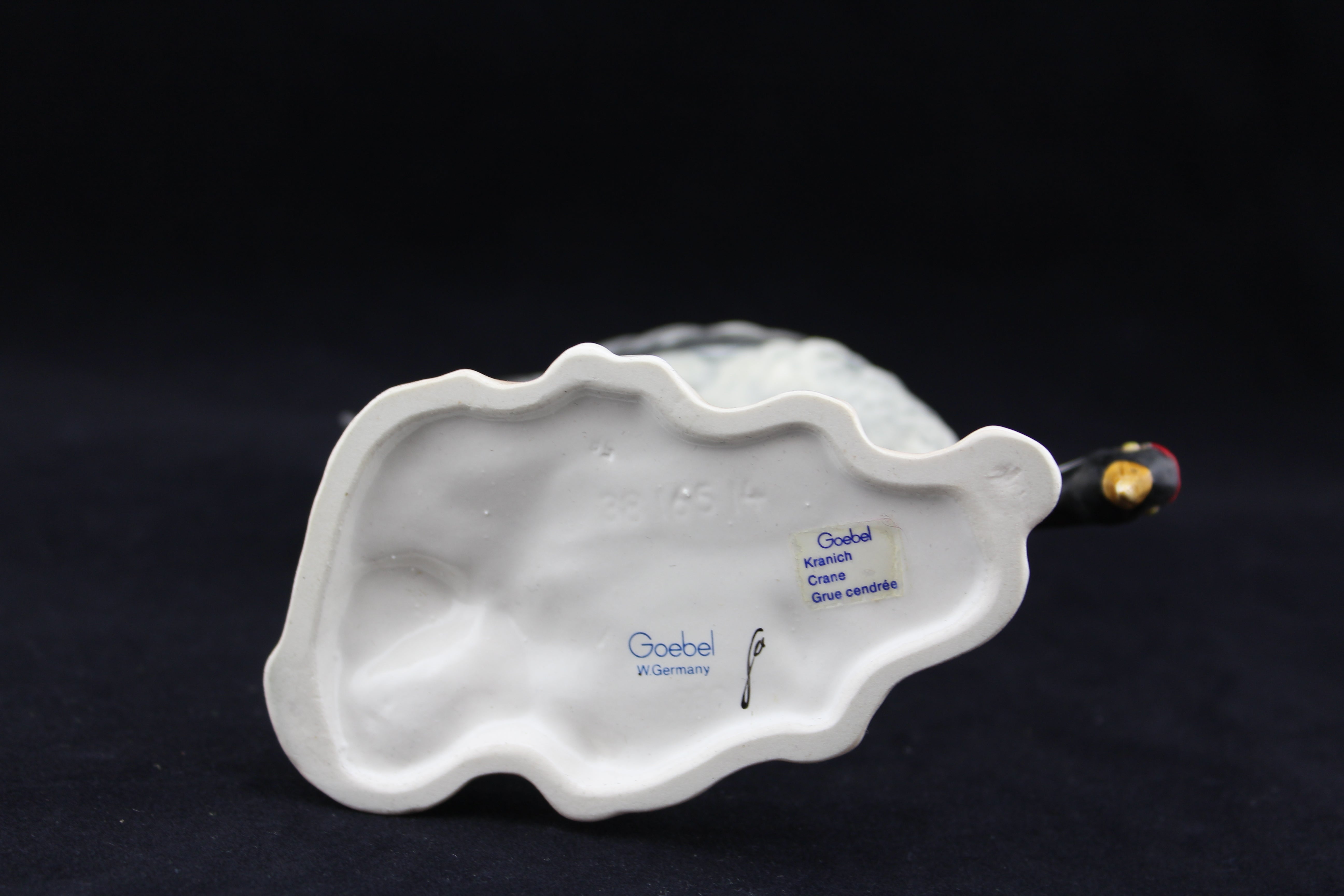 Goebel Bisque Porcelain Crane Figurine