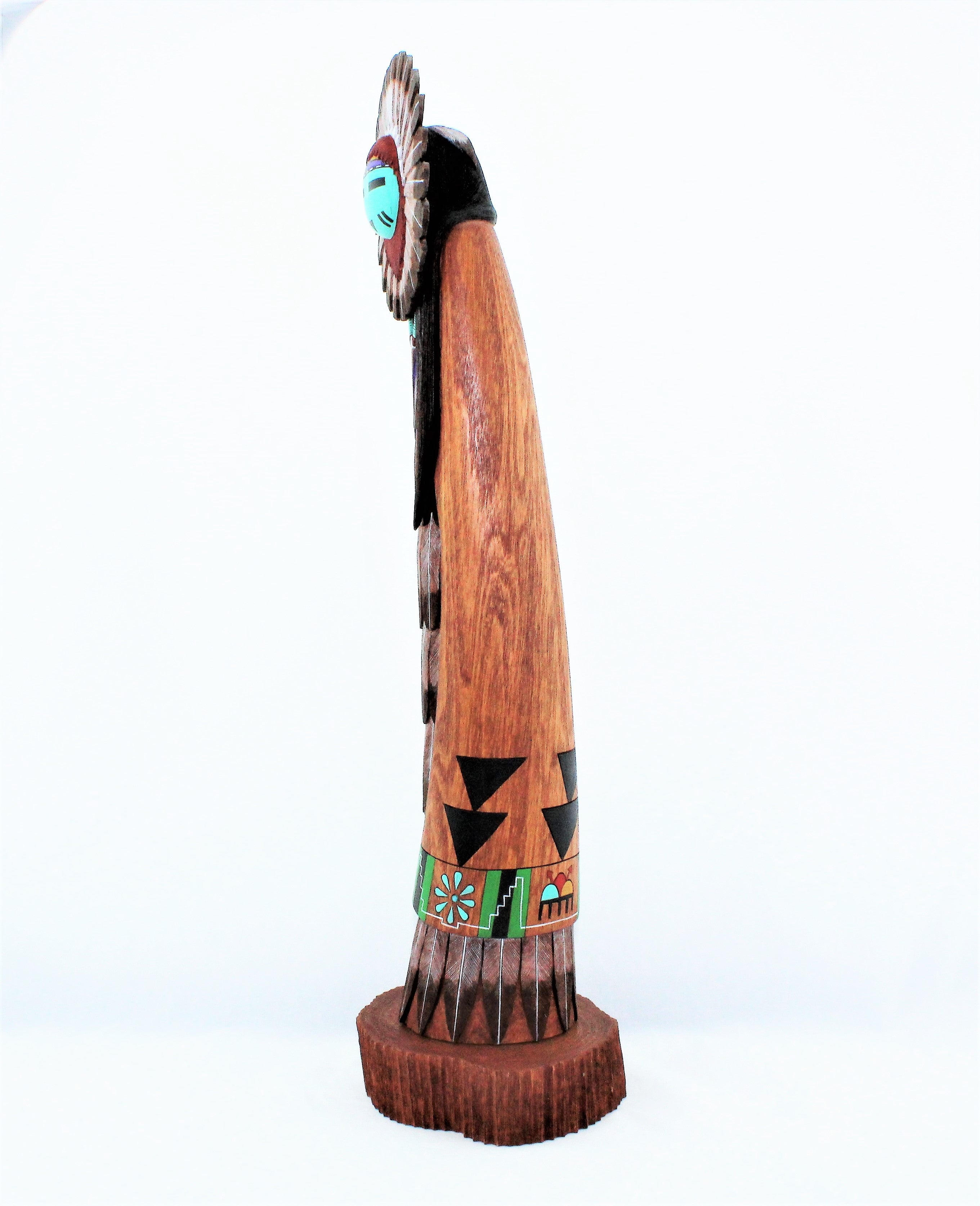 Herschel Talashoma Jr. Sun Kachina Sculpture