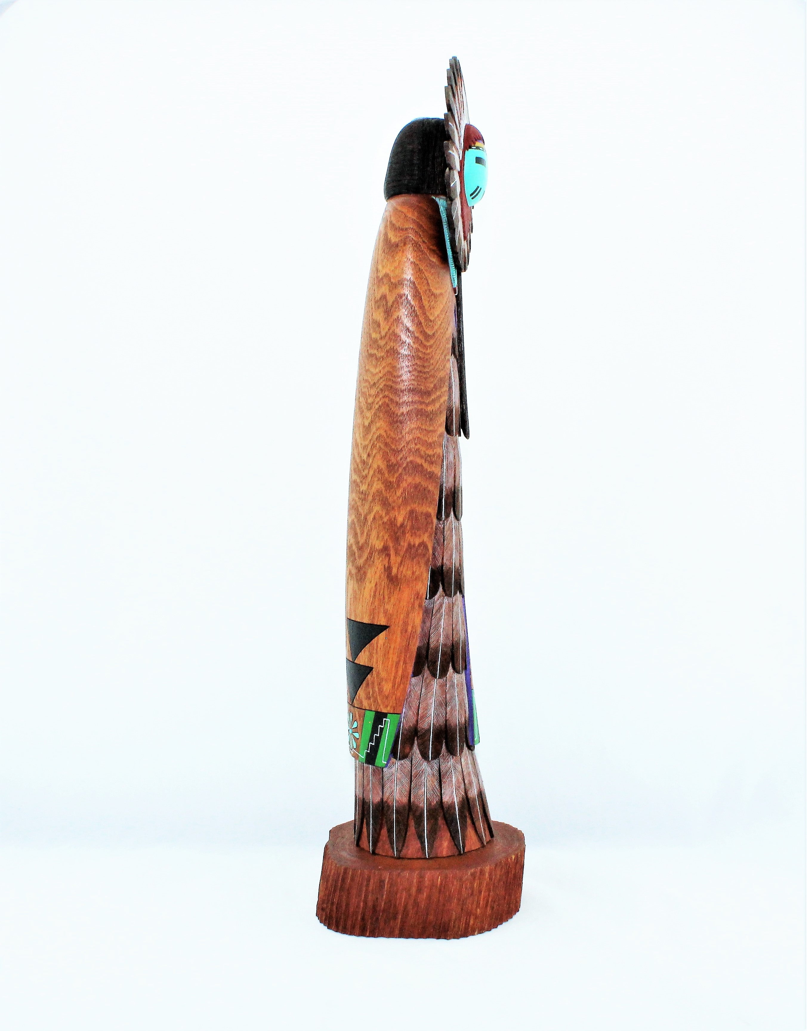 Herschel Talashoma Jr. Sun Kachina Sculpture