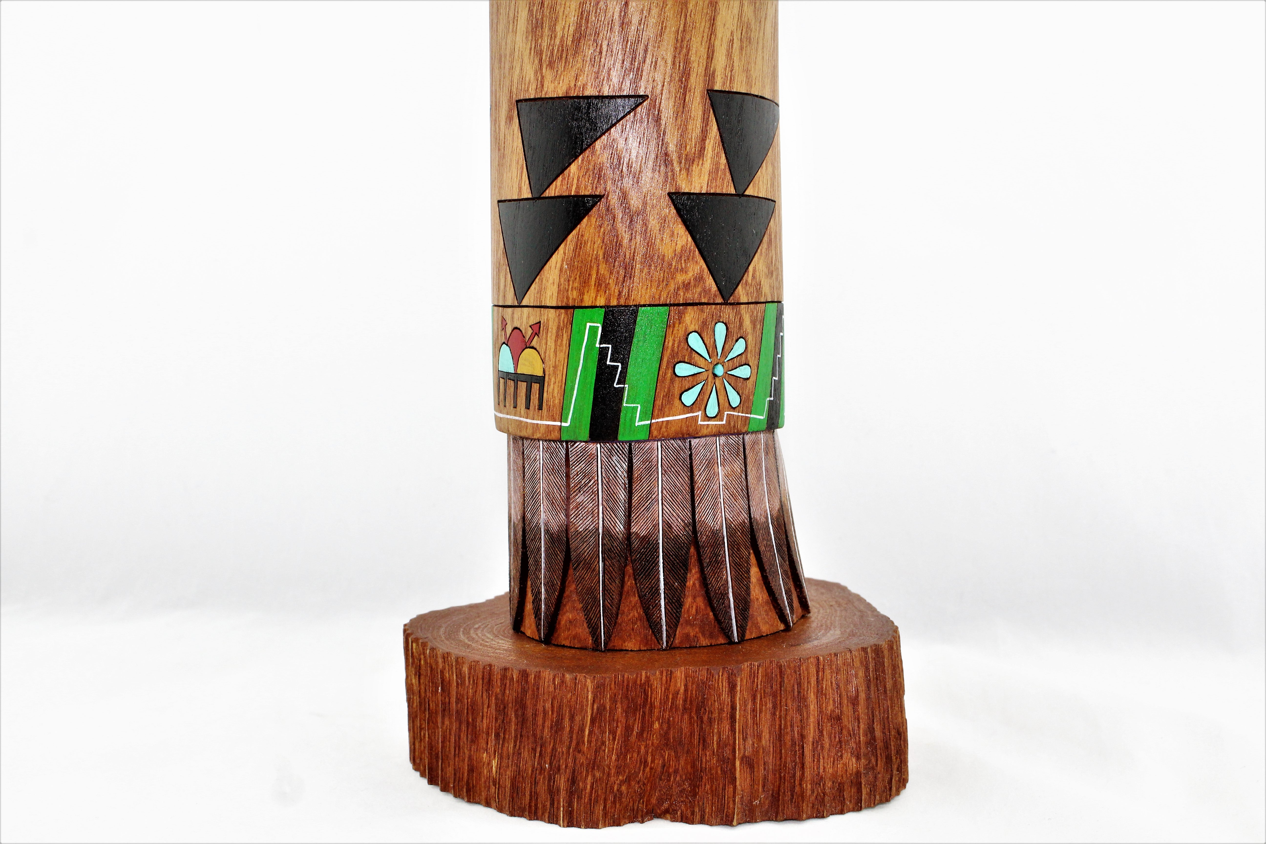 Herschel Talashoma Jr. Sun Kachina Sculpture