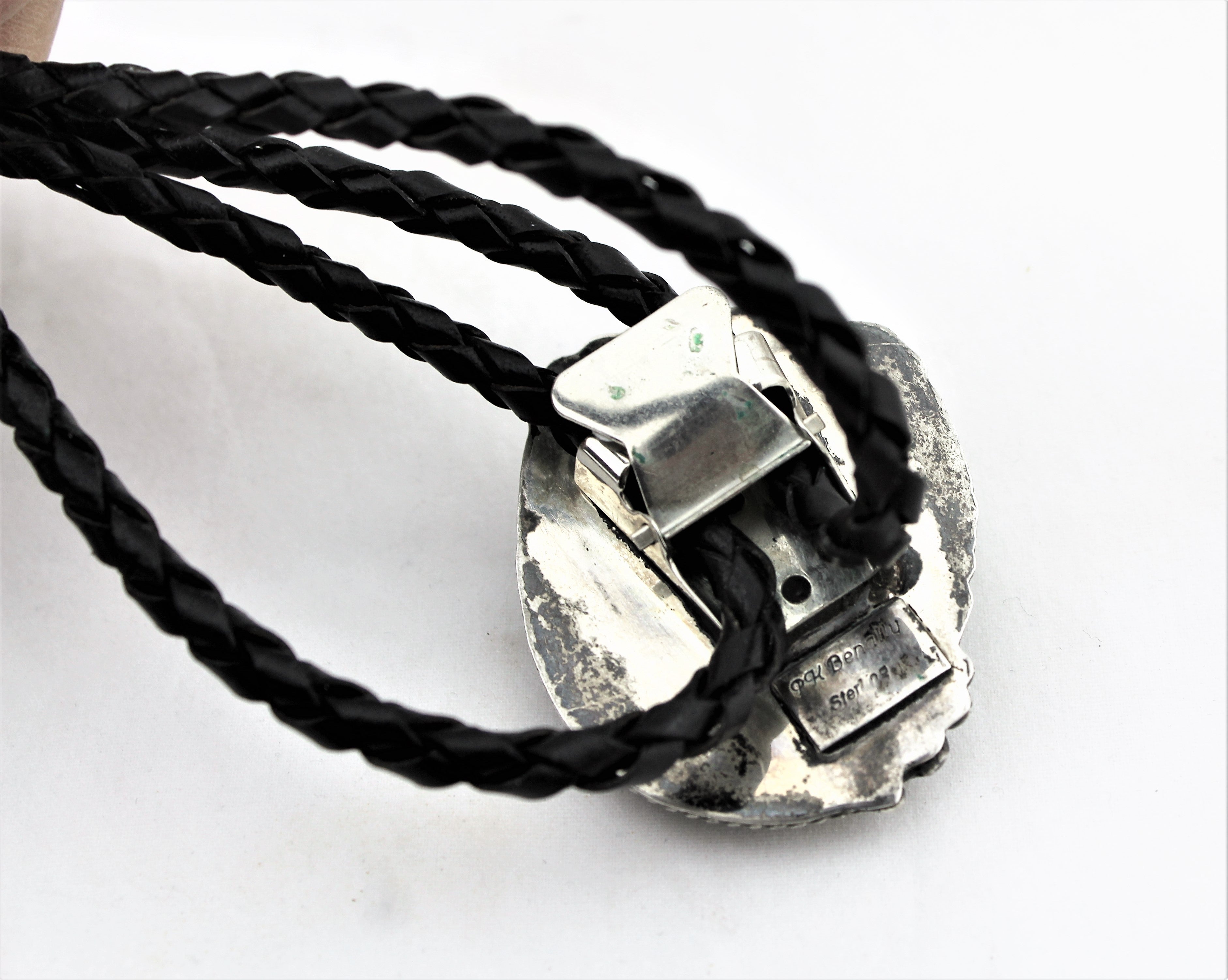 Sterling Silver and Bear Claw Bolo Tie