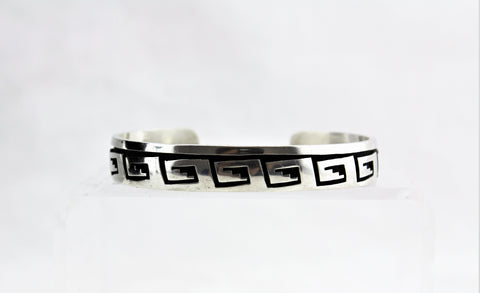 Hopi Sterling Silver Overlay Bracelet