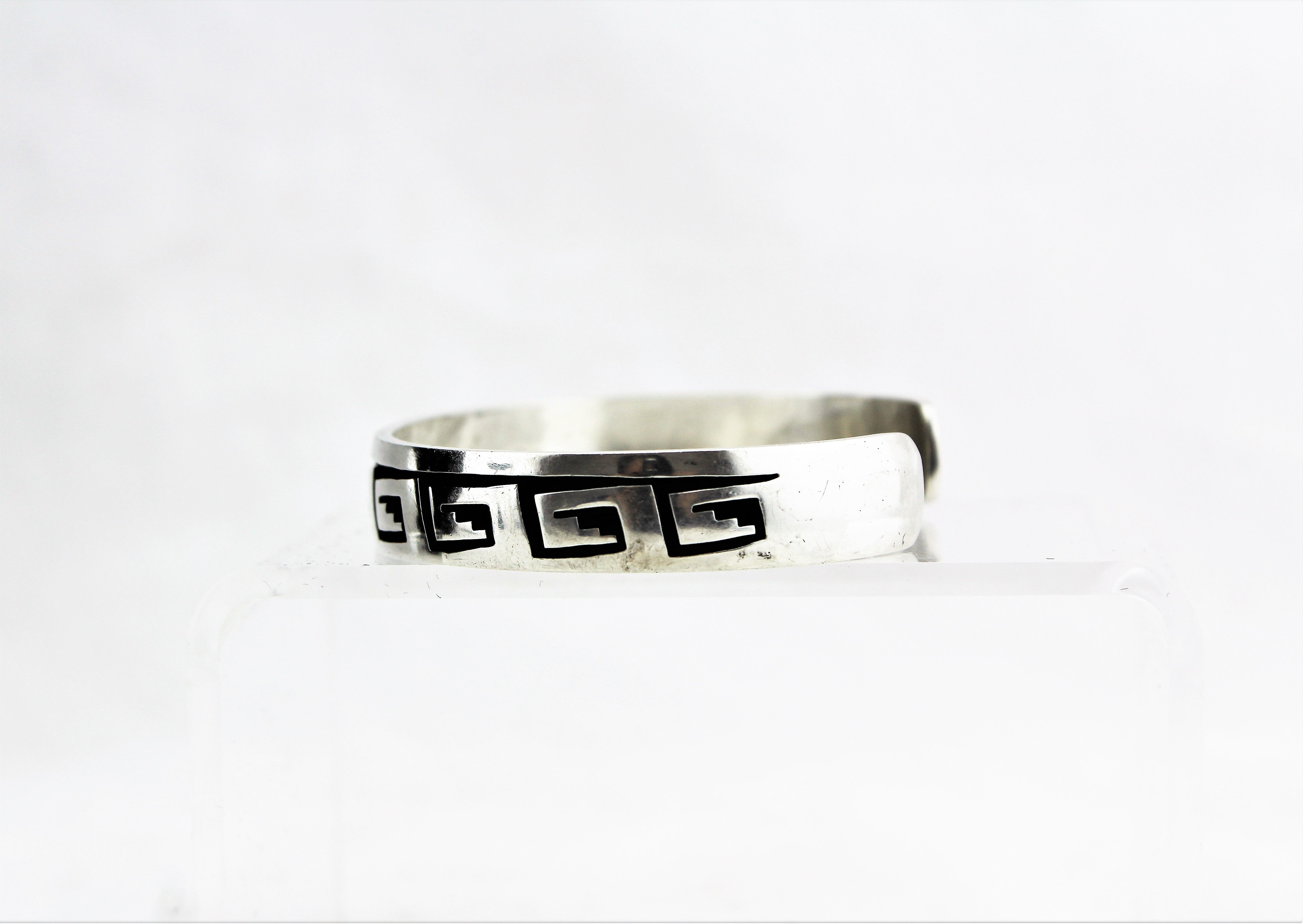 Hopi Sterling Silver Overlay Bracelet