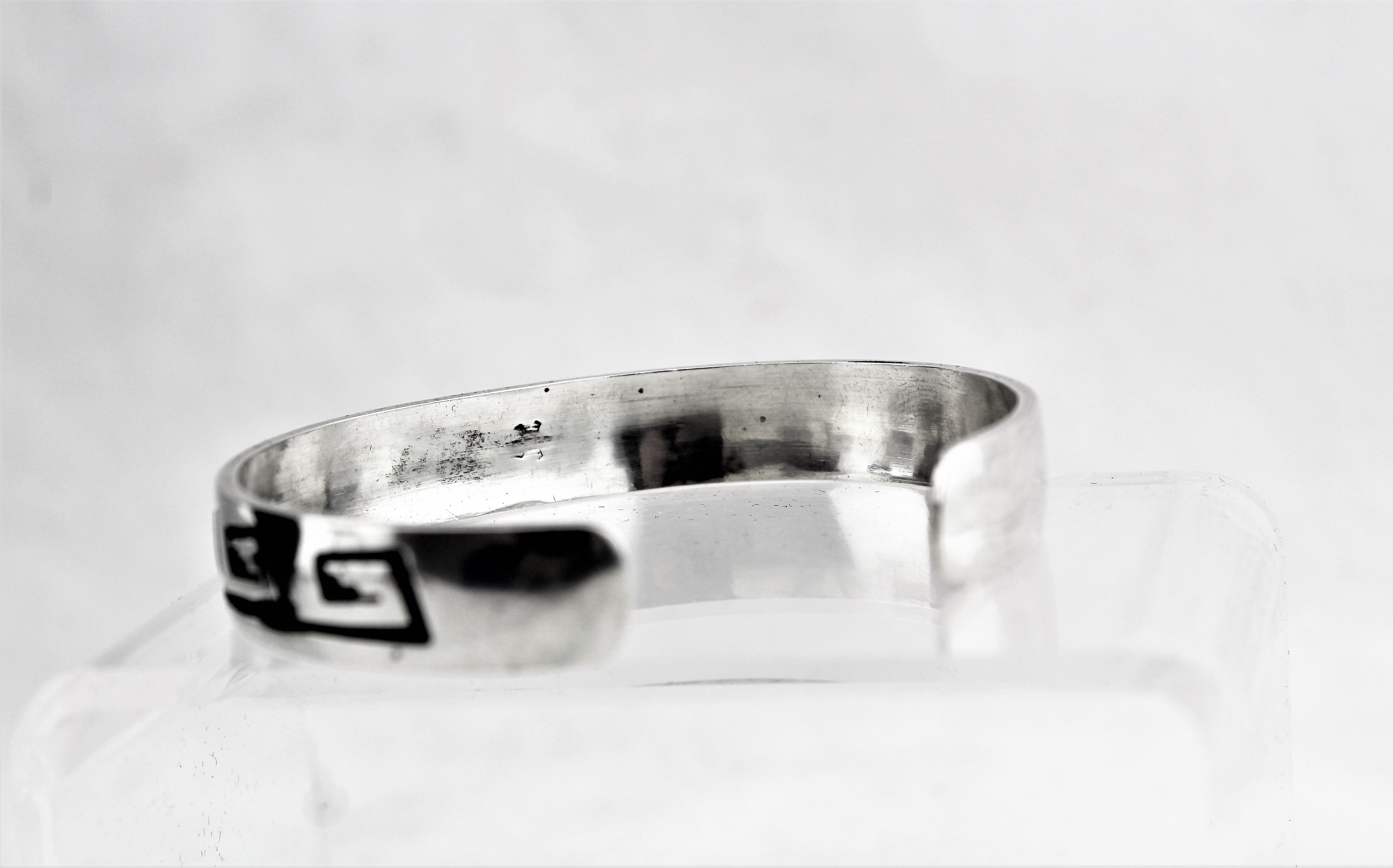 Hopi Sterling Silver Overlay Bracelet