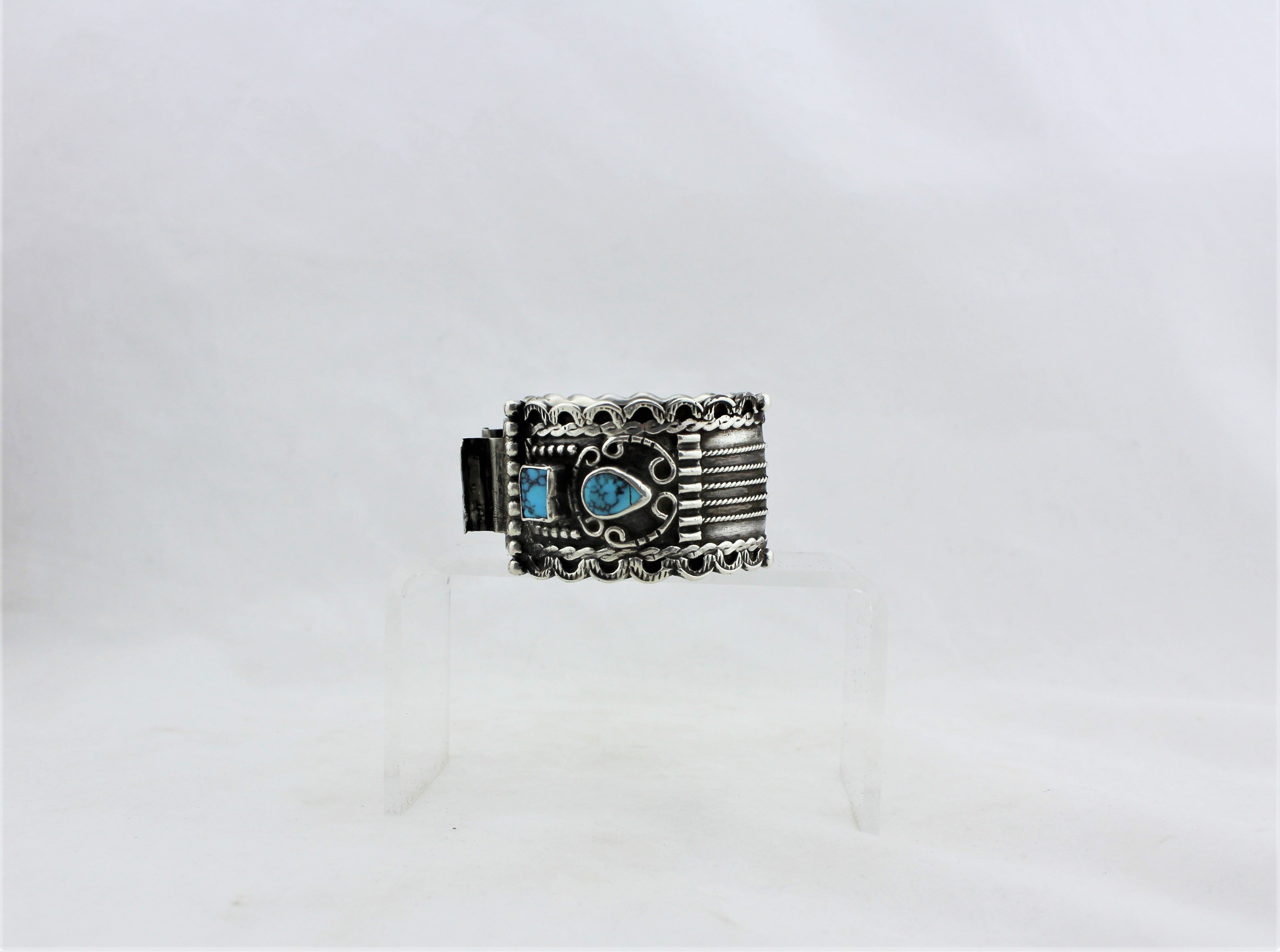 Sterling Silver and Turquoise Watch Cuff