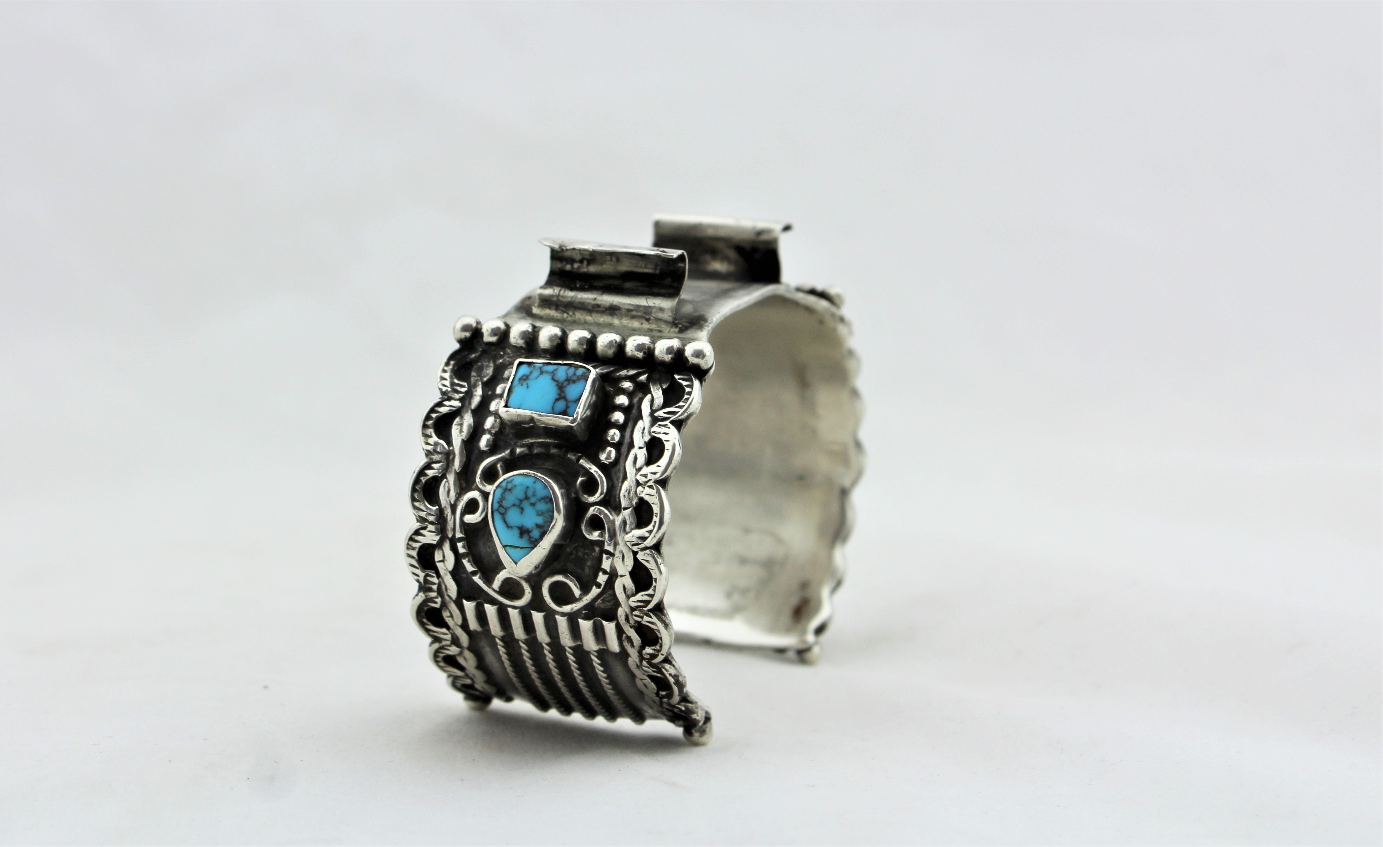 Sterling Silver and Turquoise Watch Cuff
