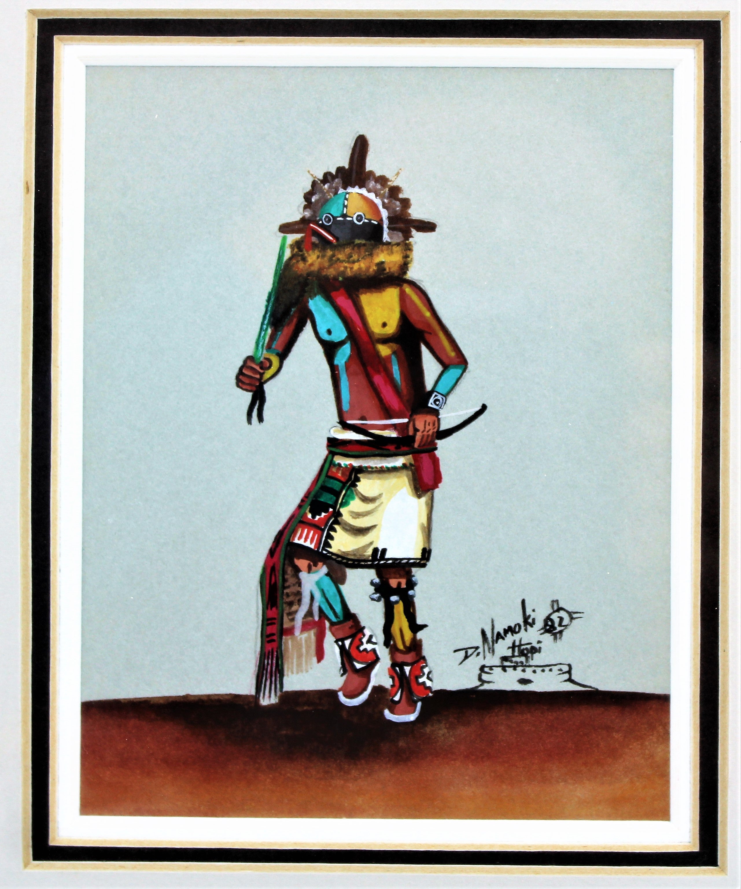 Daniel Namoki Long Billed Whipper Painting