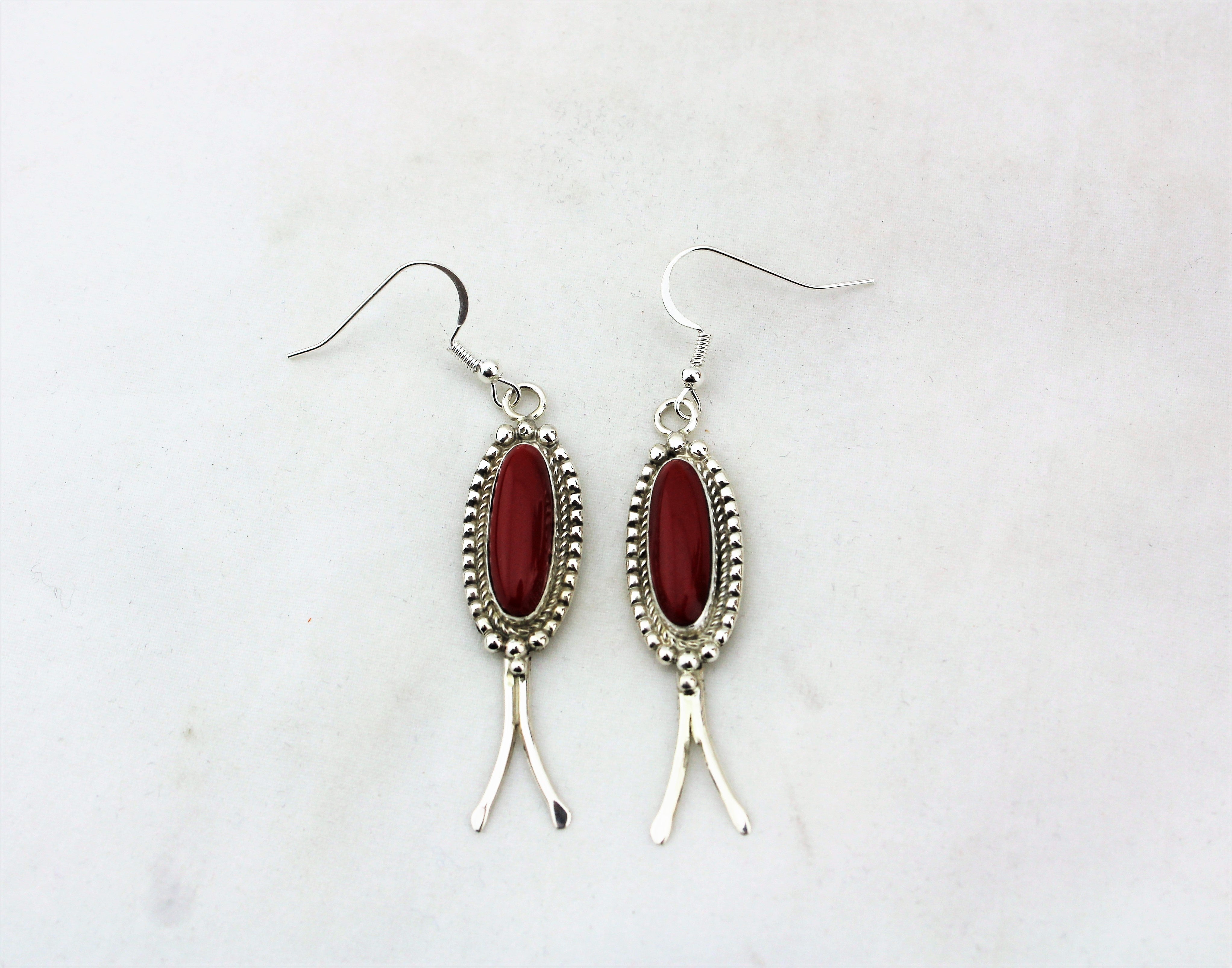 Sam Edsitty Red Jasper Earrings