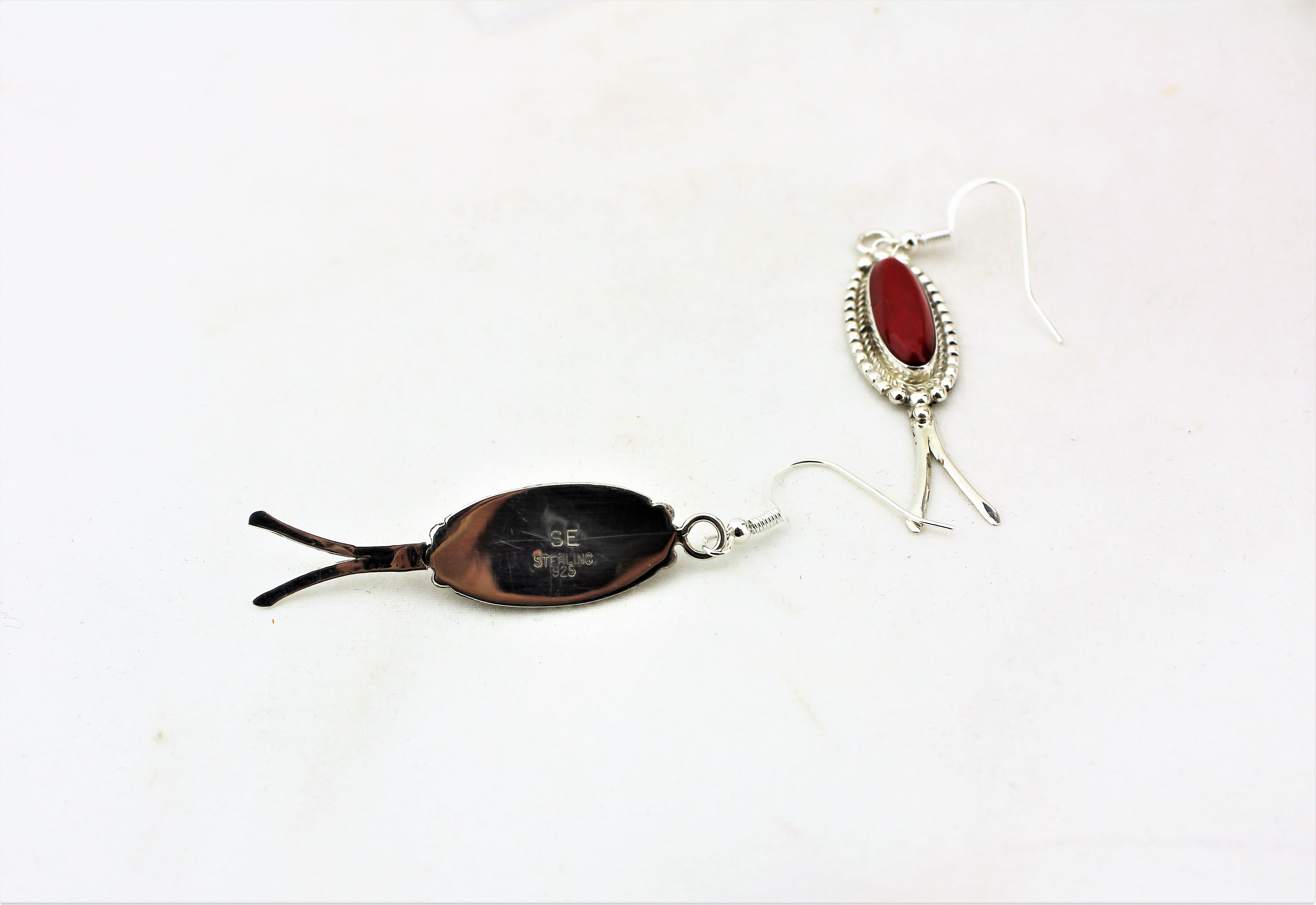 Sam Edsitty Red Jasper Earrings