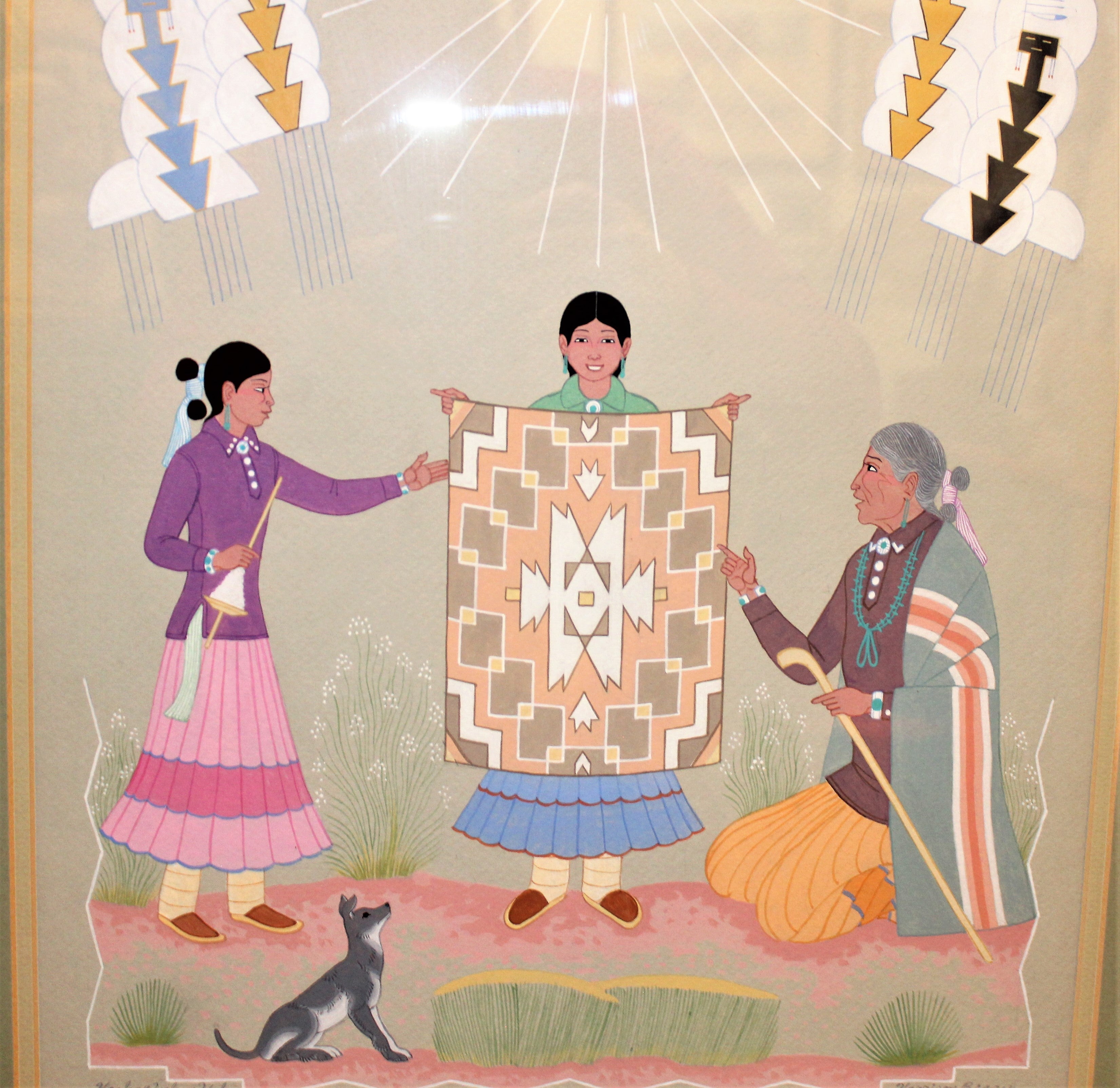 Harrison Begay Navajo Weaver Painting