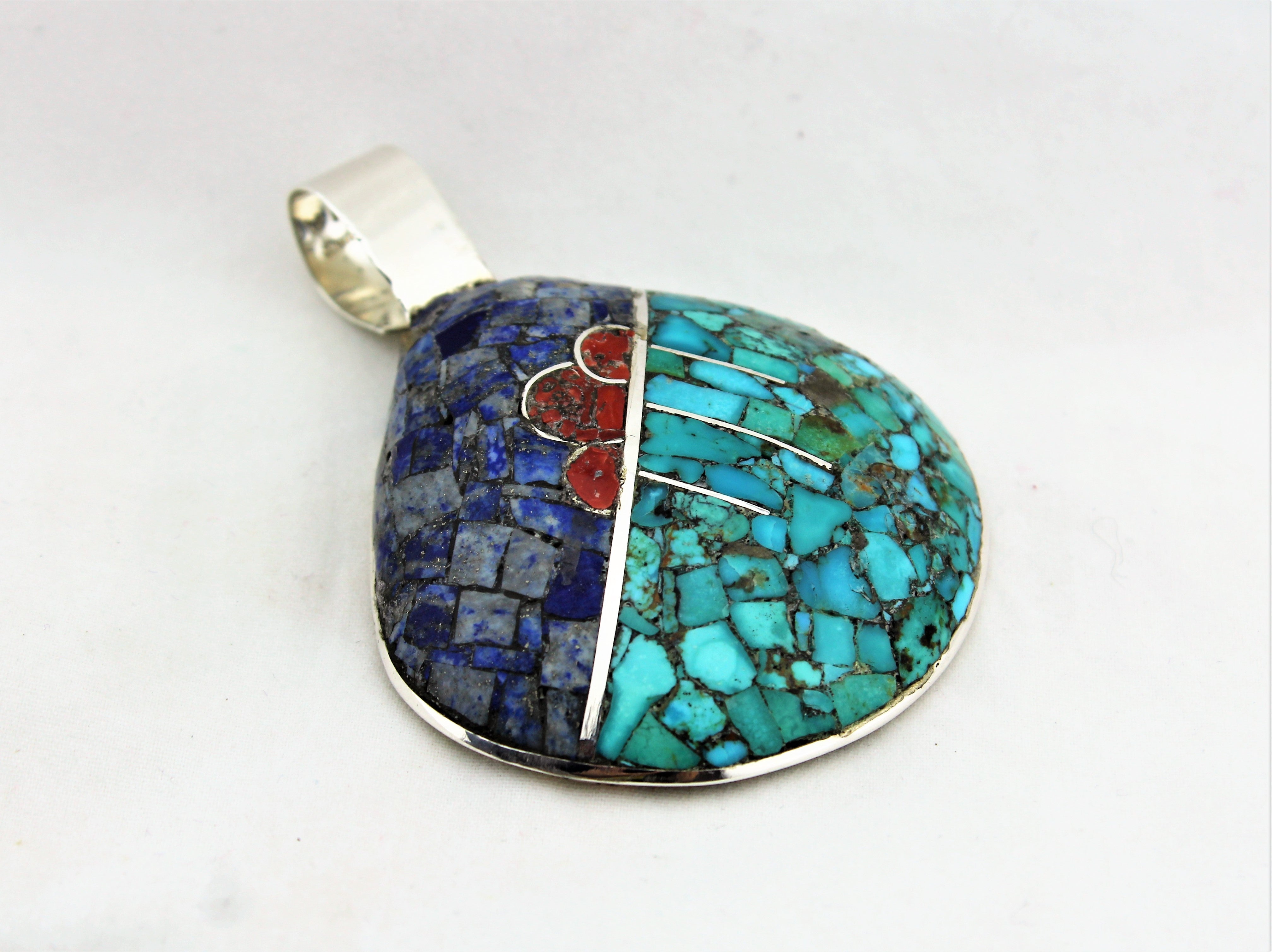 Santo Domingo Rain Clouds Mosaic Shell Pendant