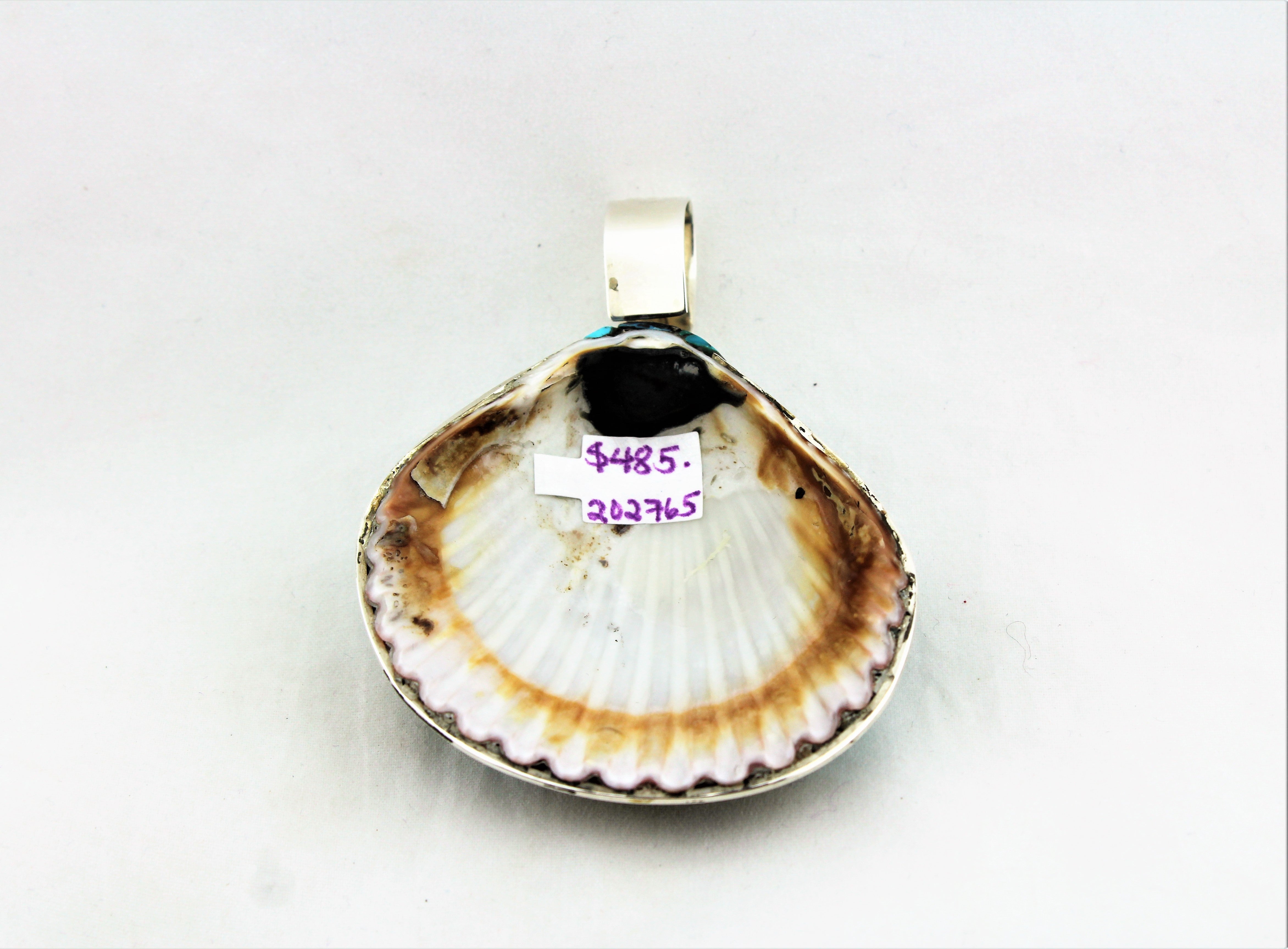Santo Domingo Dragonfly Mosaic Shell Pendant