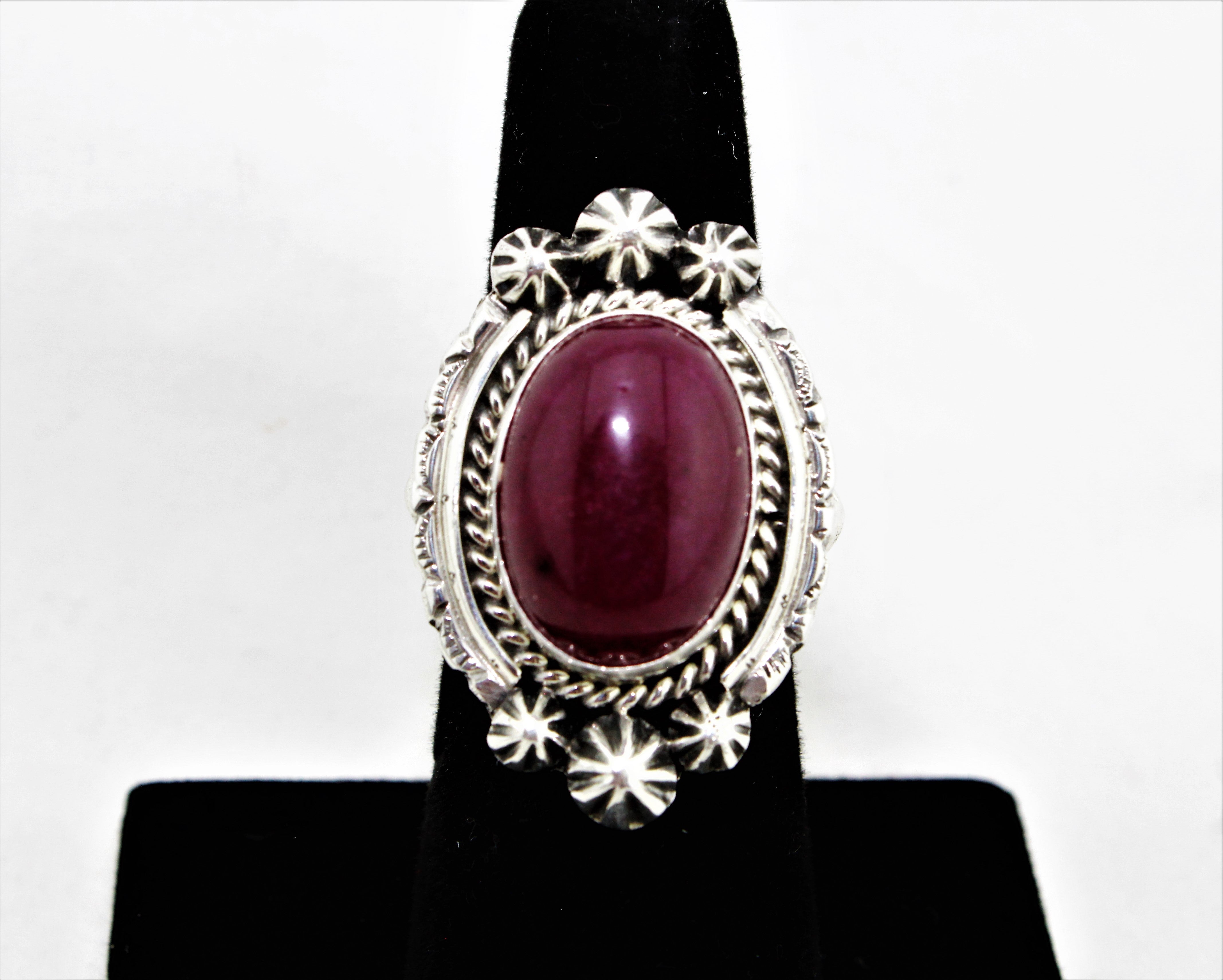 Ruby Sterling Silver Ring