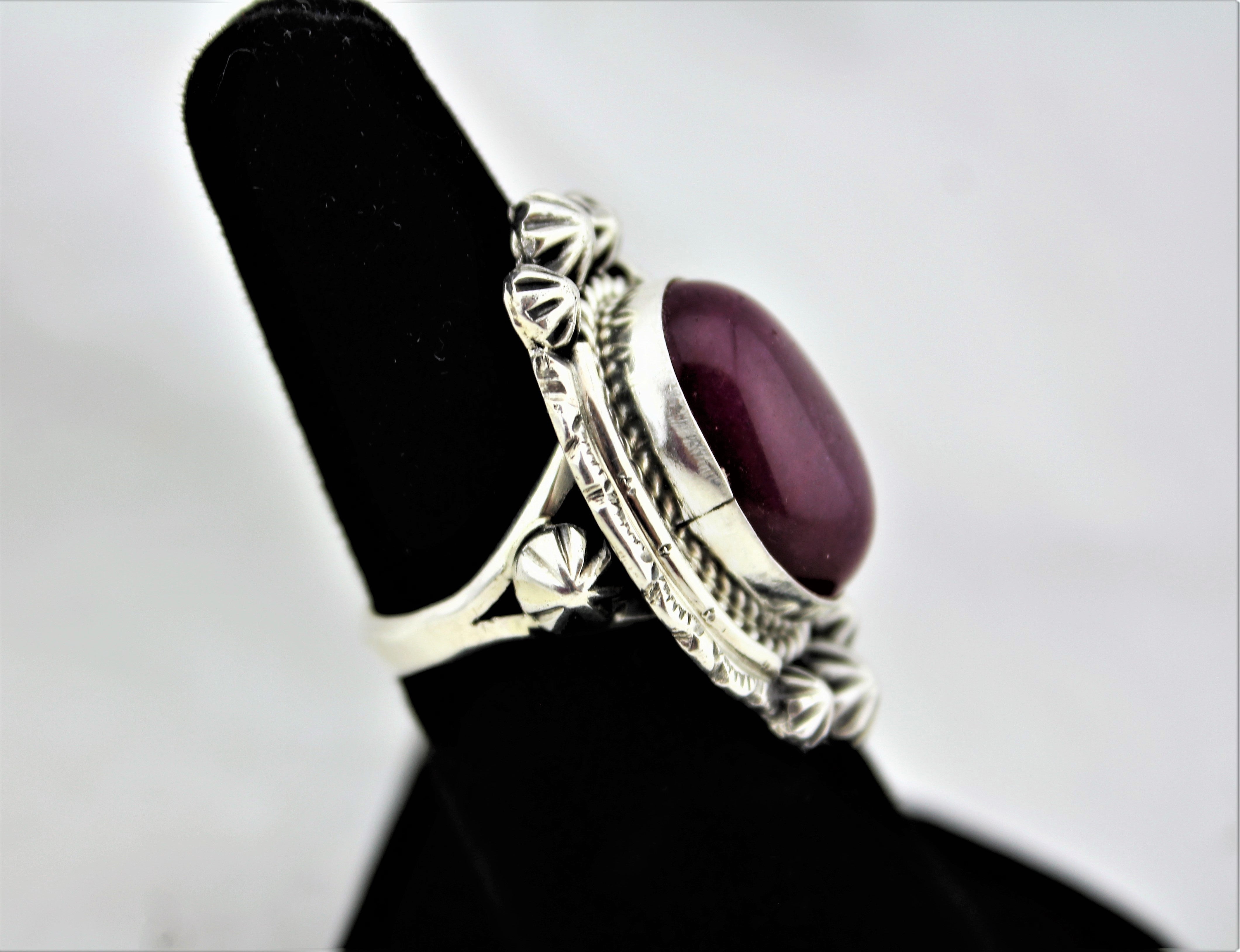 Ruby Sterling Silver Ring
