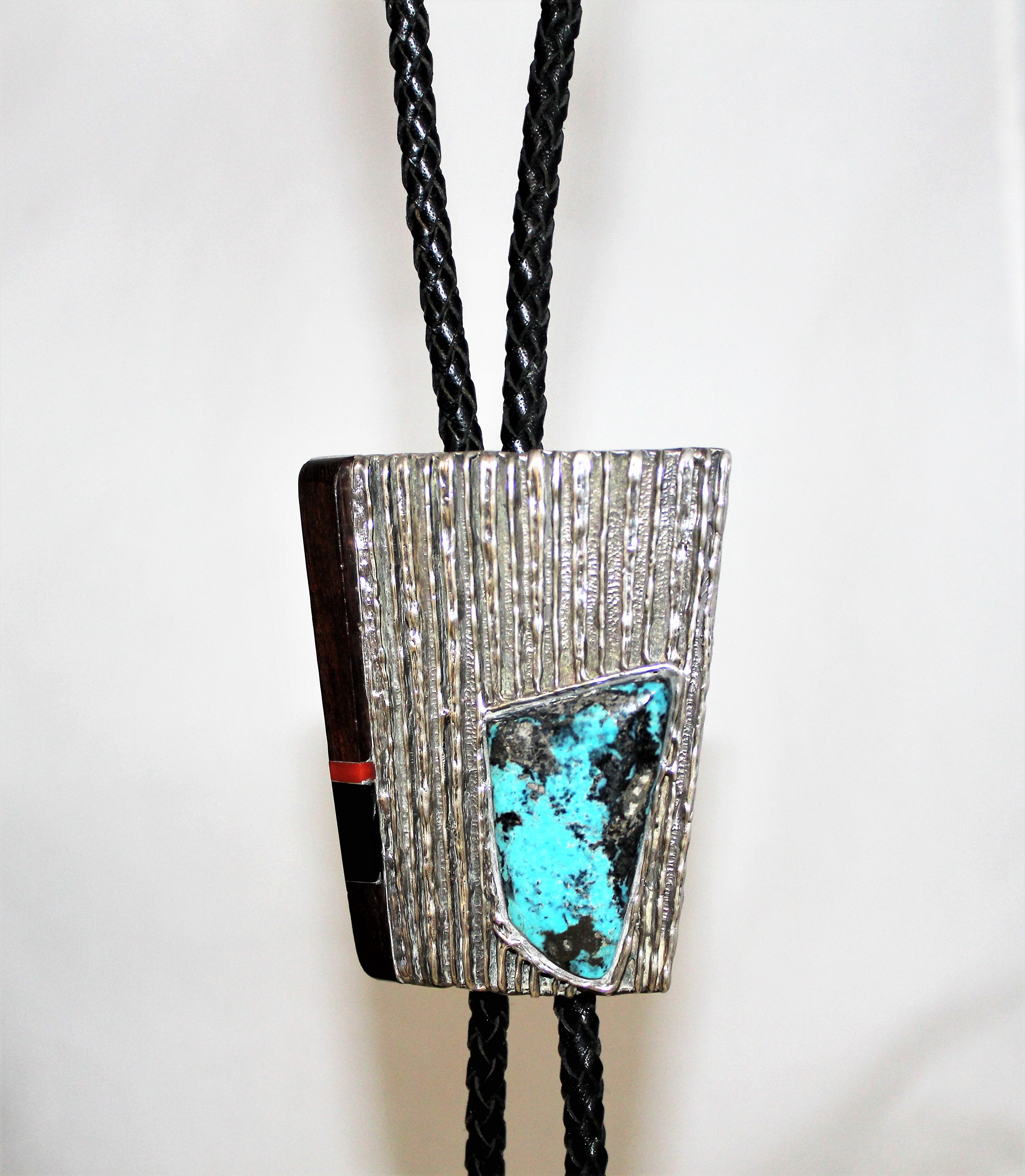 Navajo Cast-work Sterling Silver Bolo Tie
