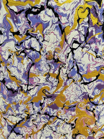 Purple Abstract Oil Painting on Board