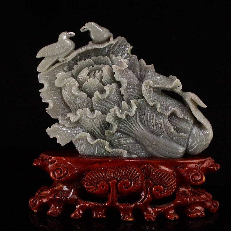 Lucky Cabbage Carved Jade