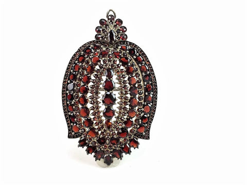 Victorian Garnet Encrusted Brooch