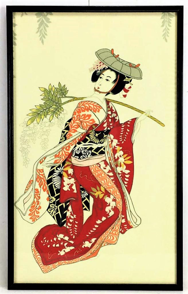 Geisha Silk Textile Print
