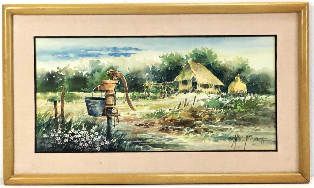 Rural Scene Watercolor