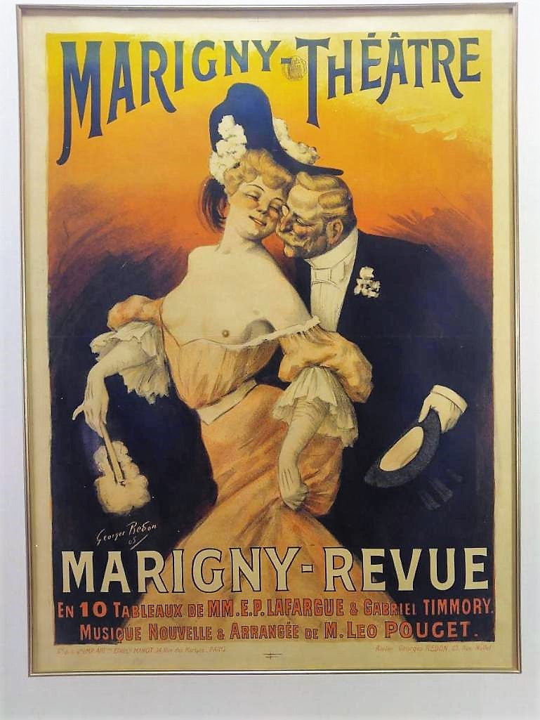 Antique French Marigny Theatre Poster