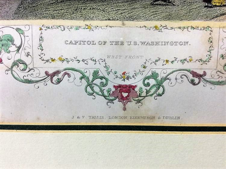 J & F Tallis Steel Engraving US Capitol