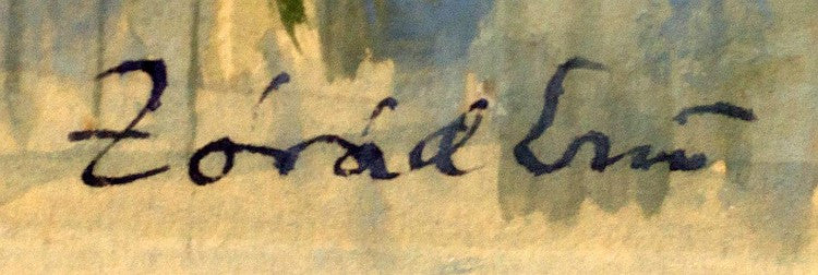 Watercolor Painting of a Wagon at River Crossing